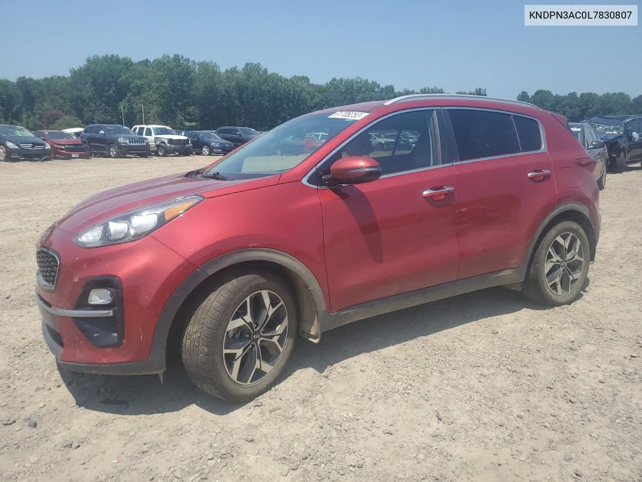 2020 Kia Sportage Ex VIN: KNDPN3AC0L7830807 Lot: 74237934