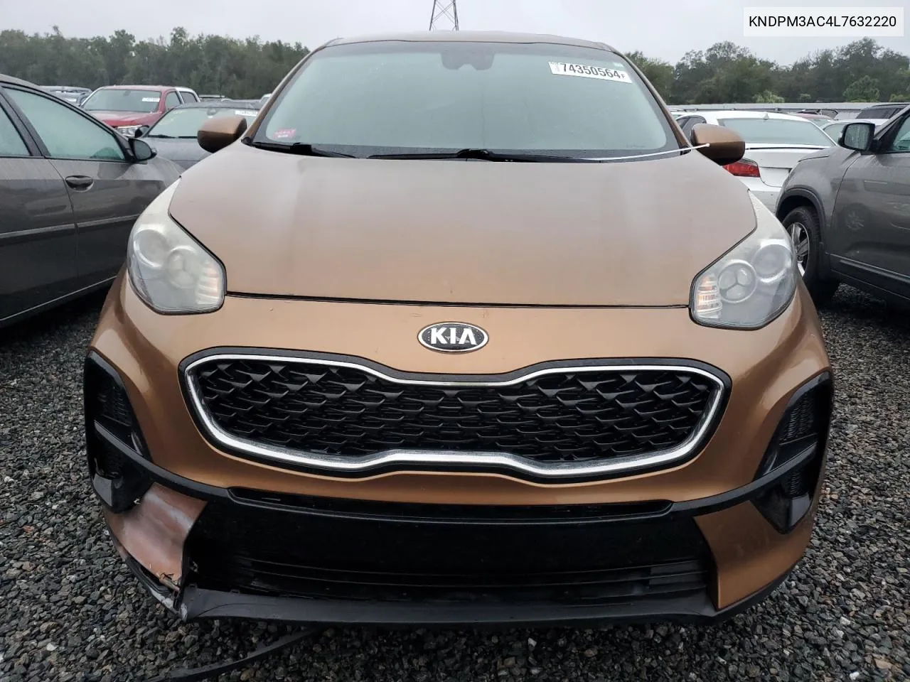 2020 Kia Sportage Lx VIN: KNDPM3AC4L7632220 Lot: 74350564