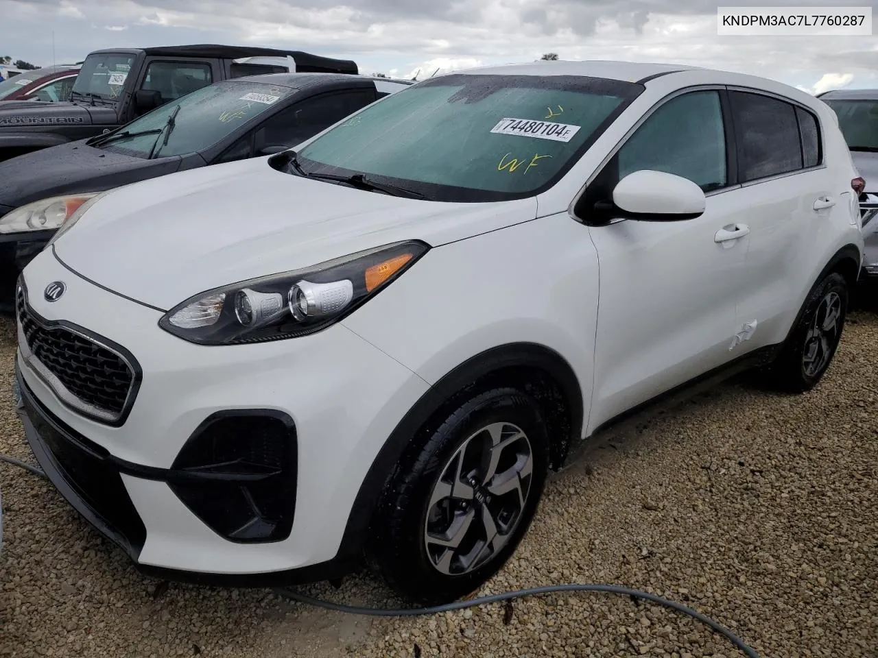 2020 Kia Sportage Lx VIN: KNDPM3AC7L7760287 Lot: 74480104