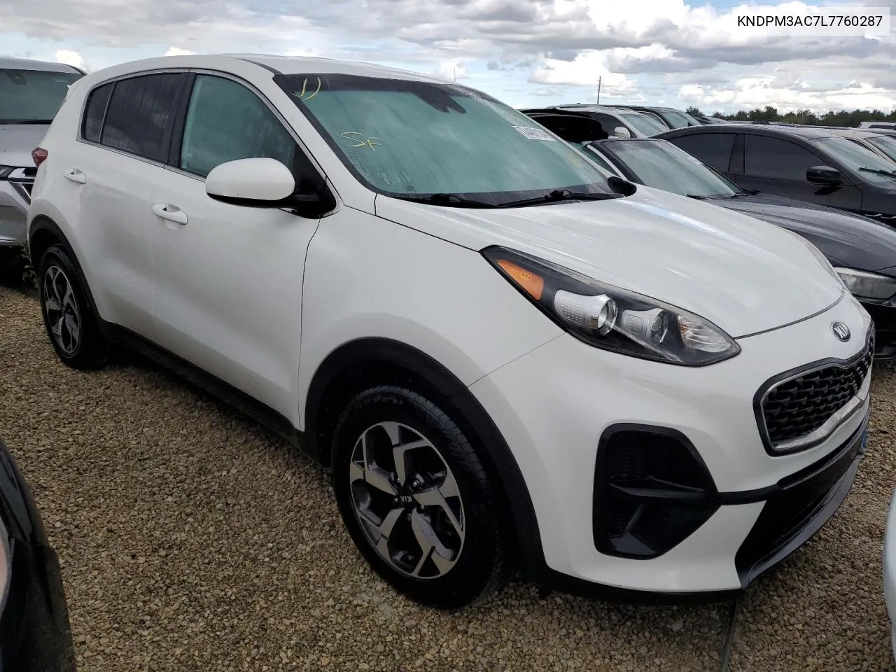 2020 Kia Sportage Lx VIN: KNDPM3AC7L7760287 Lot: 74480104