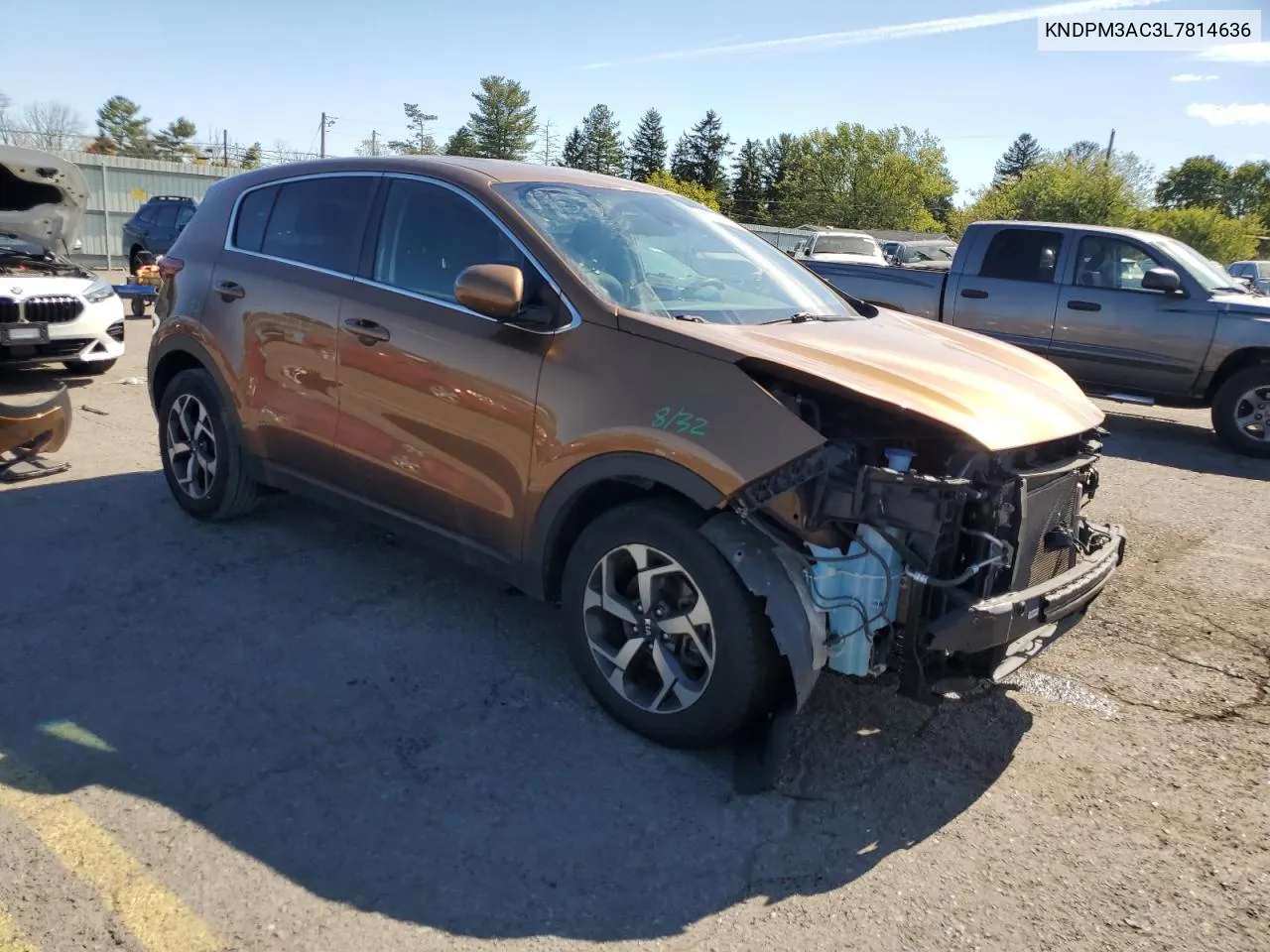 2020 Kia Sportage Lx VIN: KNDPM3AC3L7814636 Lot: 74605174