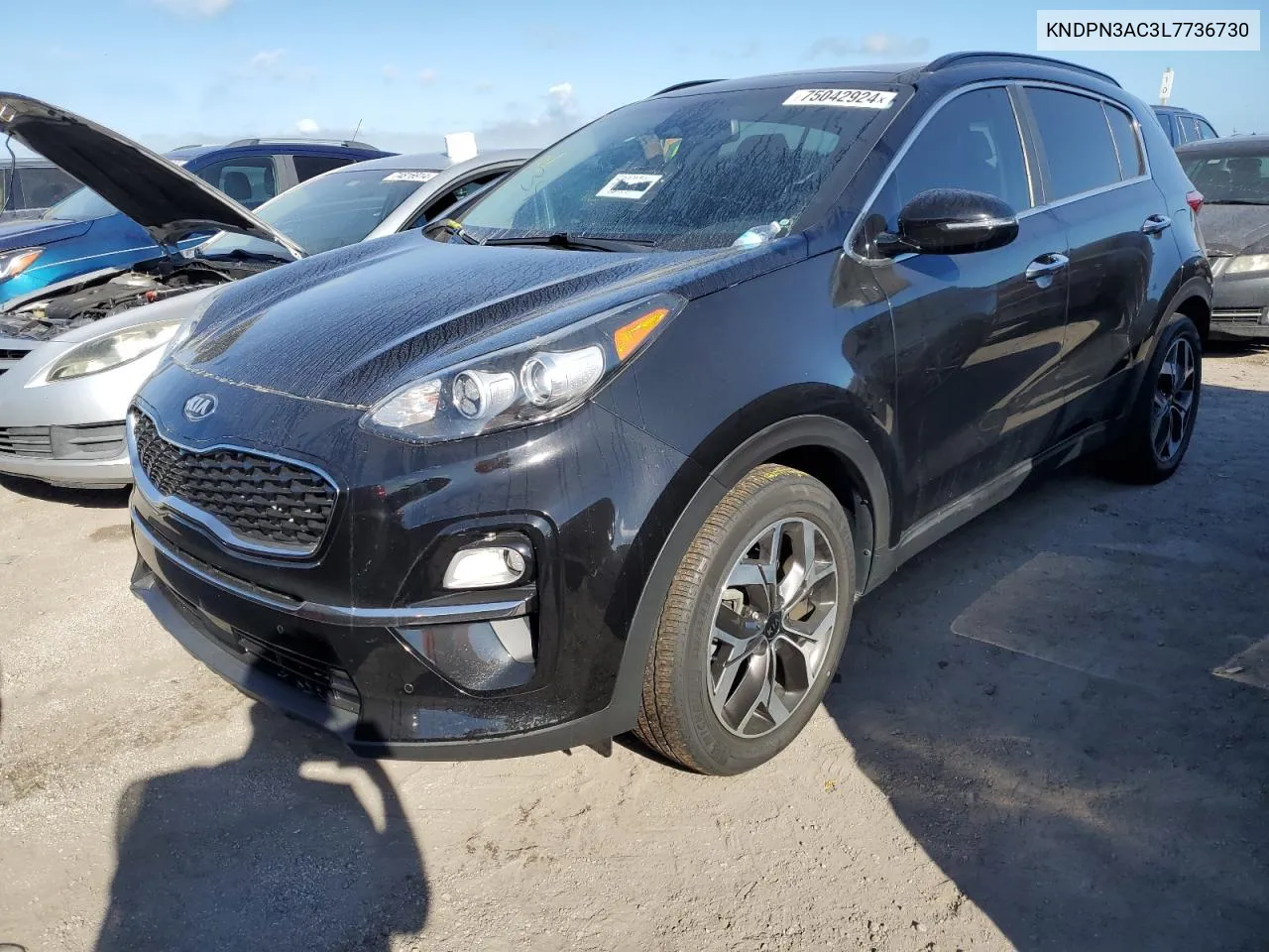 2020 Kia Sportage Ex VIN: KNDPN3AC3L7736730 Lot: 75042924