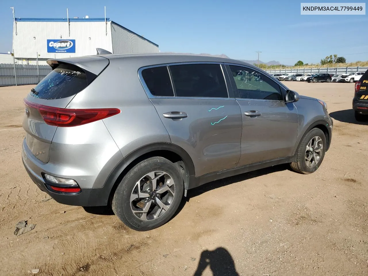 2020 Kia Sportage Lx VIN: KNDPM3AC4L7799449 Lot: 75274484