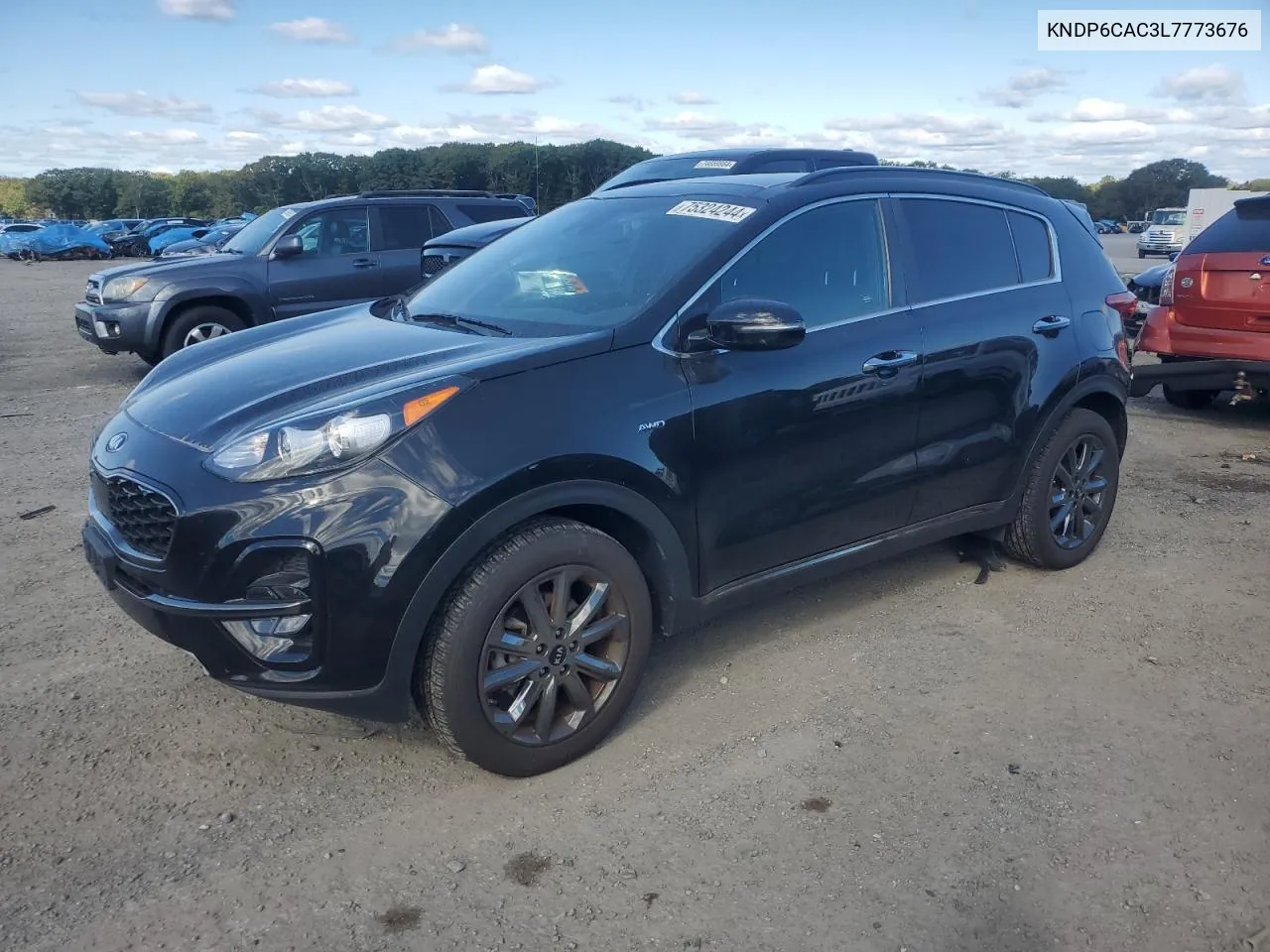 2020 Kia Sportage S VIN: KNDP6CAC3L7773676 Lot: 75324244