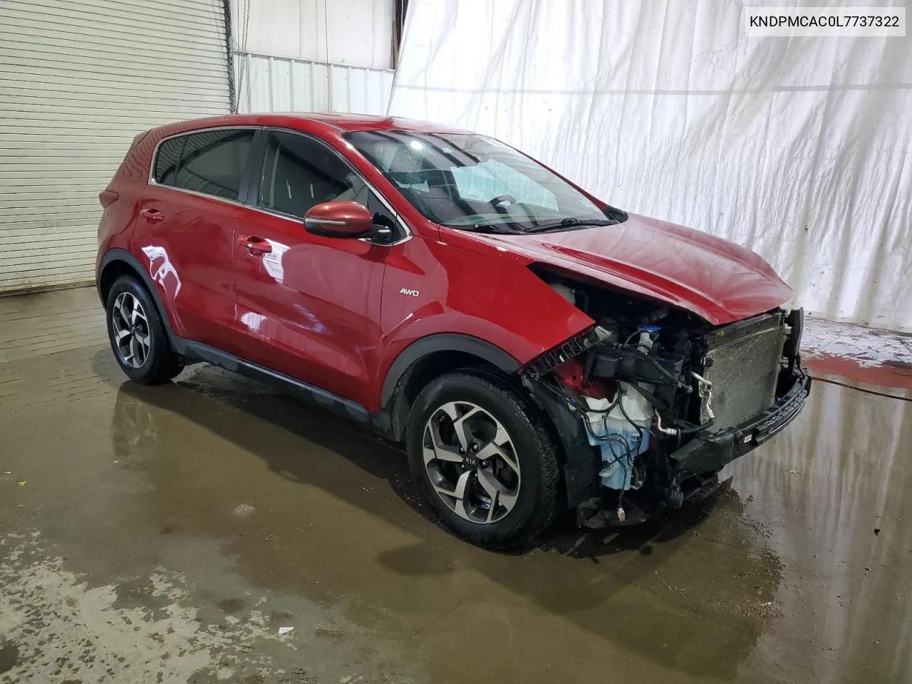 2020 Kia Sportage Lx VIN: KNDPMCAC0L7737322 Lot: 75638524