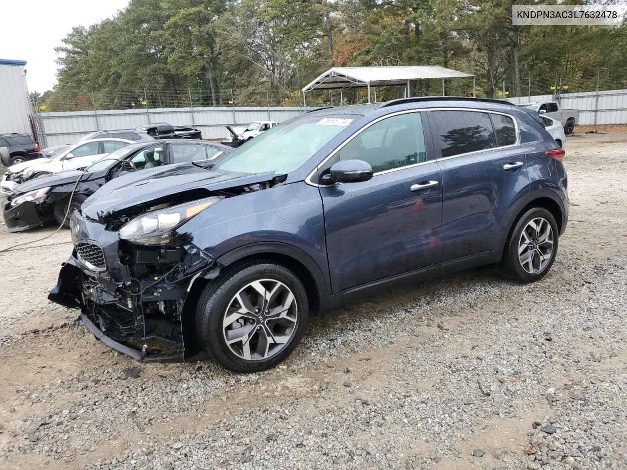 2020 Kia Sportage Ex VIN: KNDPN3AC3L7632478 Lot: 75665774