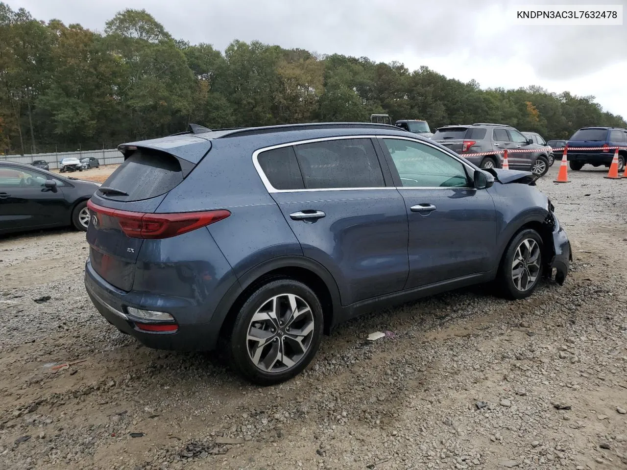 2020 Kia Sportage Ex VIN: KNDPN3AC3L7632478 Lot: 75665774