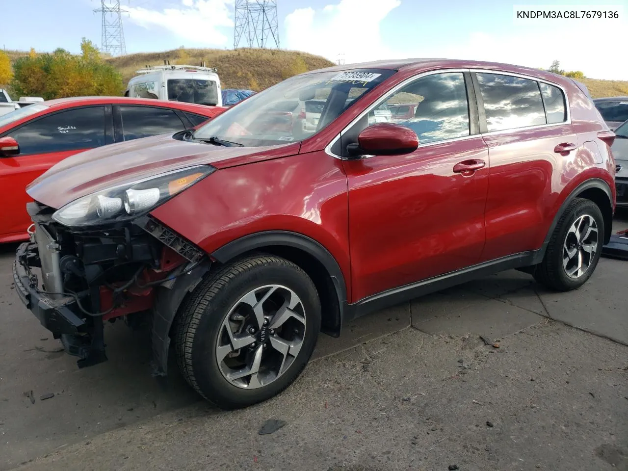 2020 Kia Sportage Lx VIN: KNDPM3AC8L7679136 Lot: 75735904