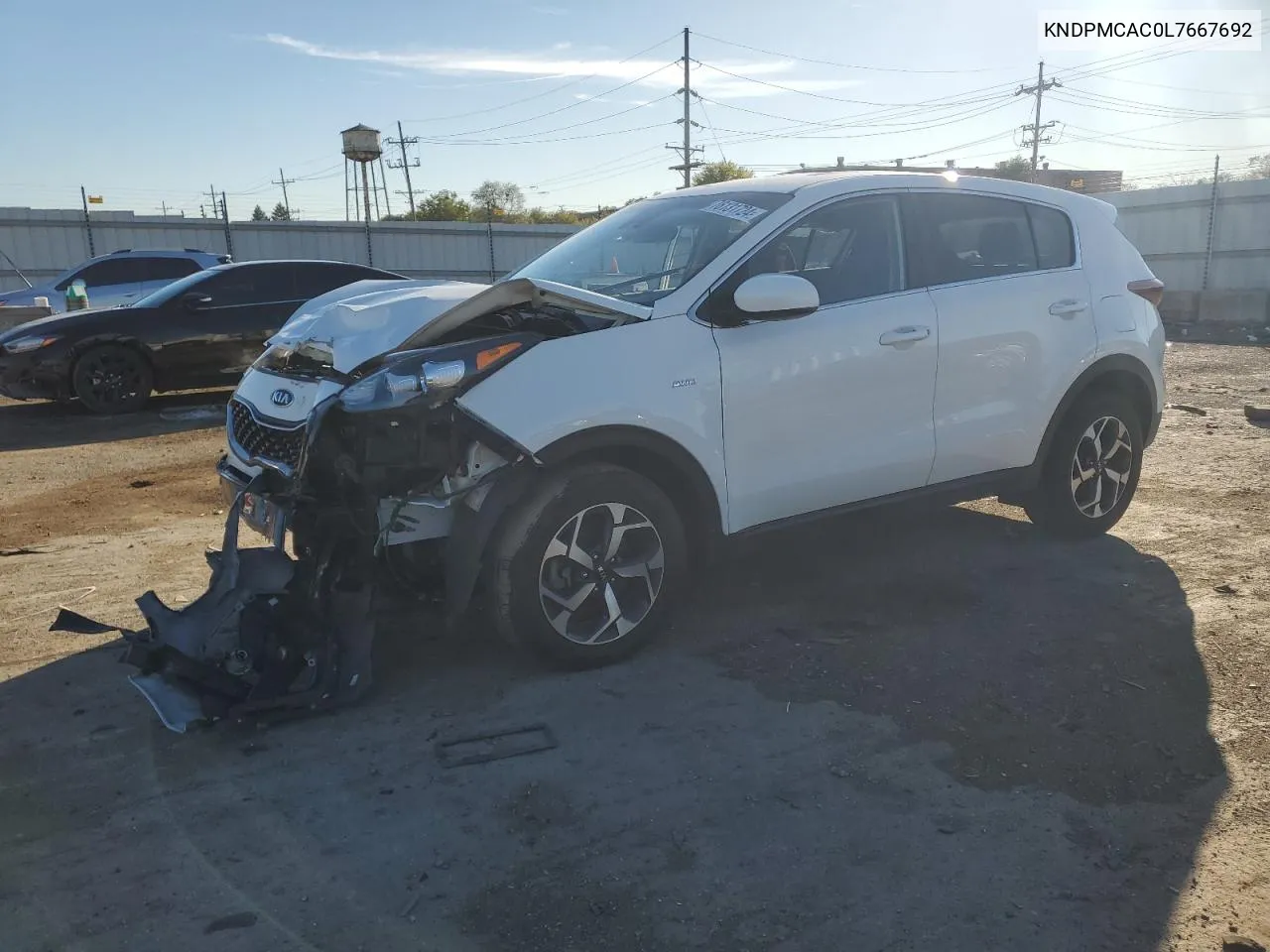 2020 Kia Sportage Lx VIN: KNDPMCAC0L7667692 Lot: 76131724