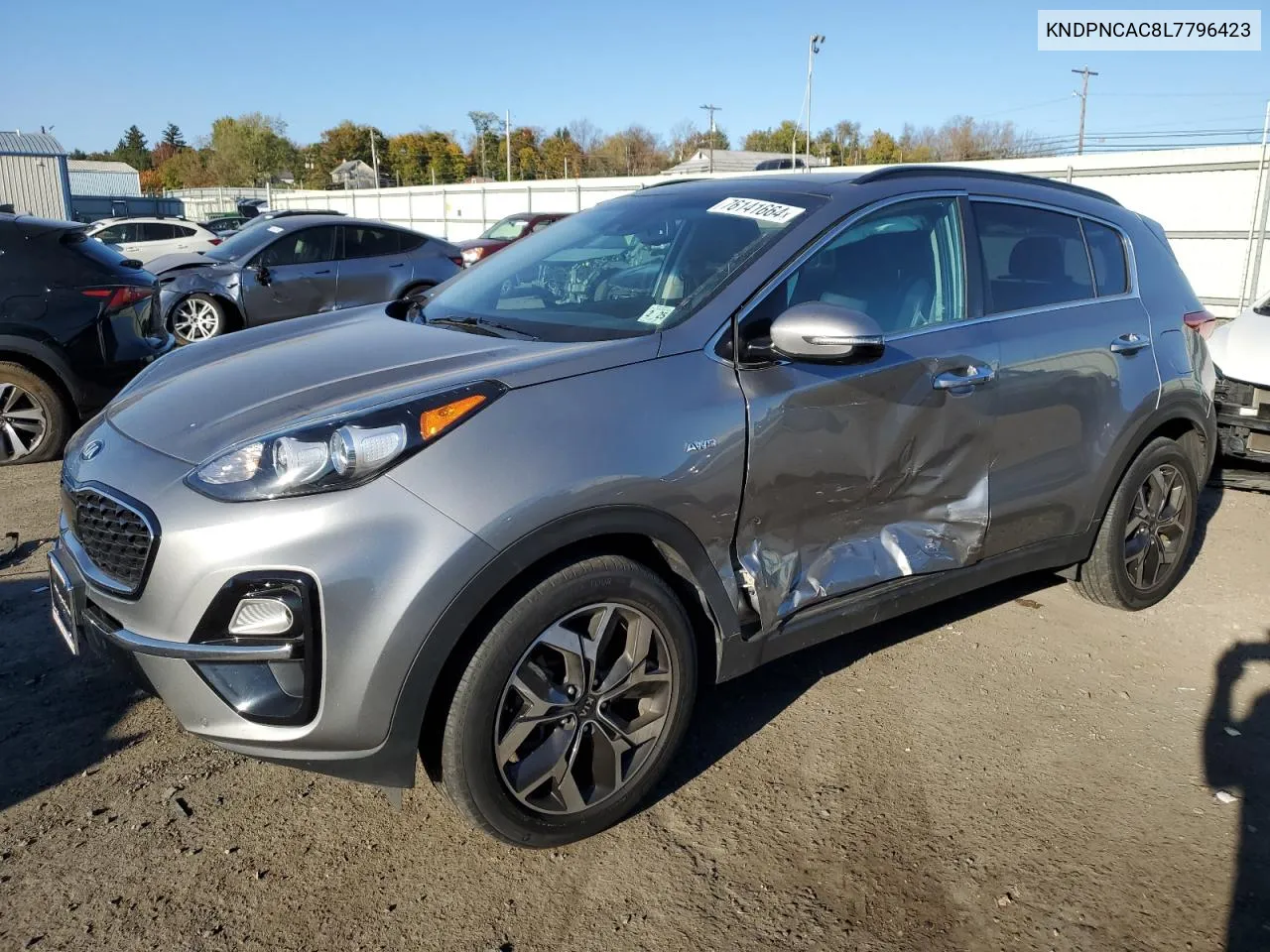 2020 Kia Sportage Ex VIN: KNDPNCAC8L7796423 Lot: 76141664