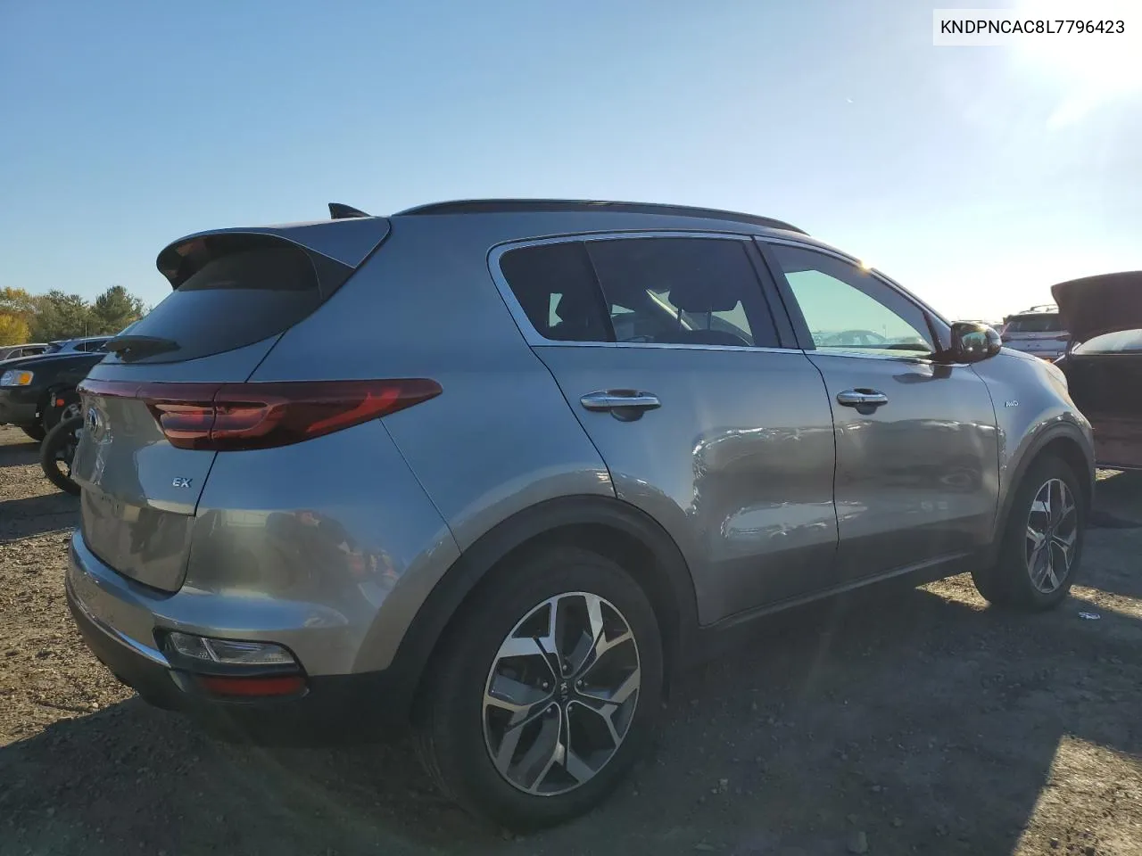 2020 Kia Sportage Ex VIN: KNDPNCAC8L7796423 Lot: 76141664