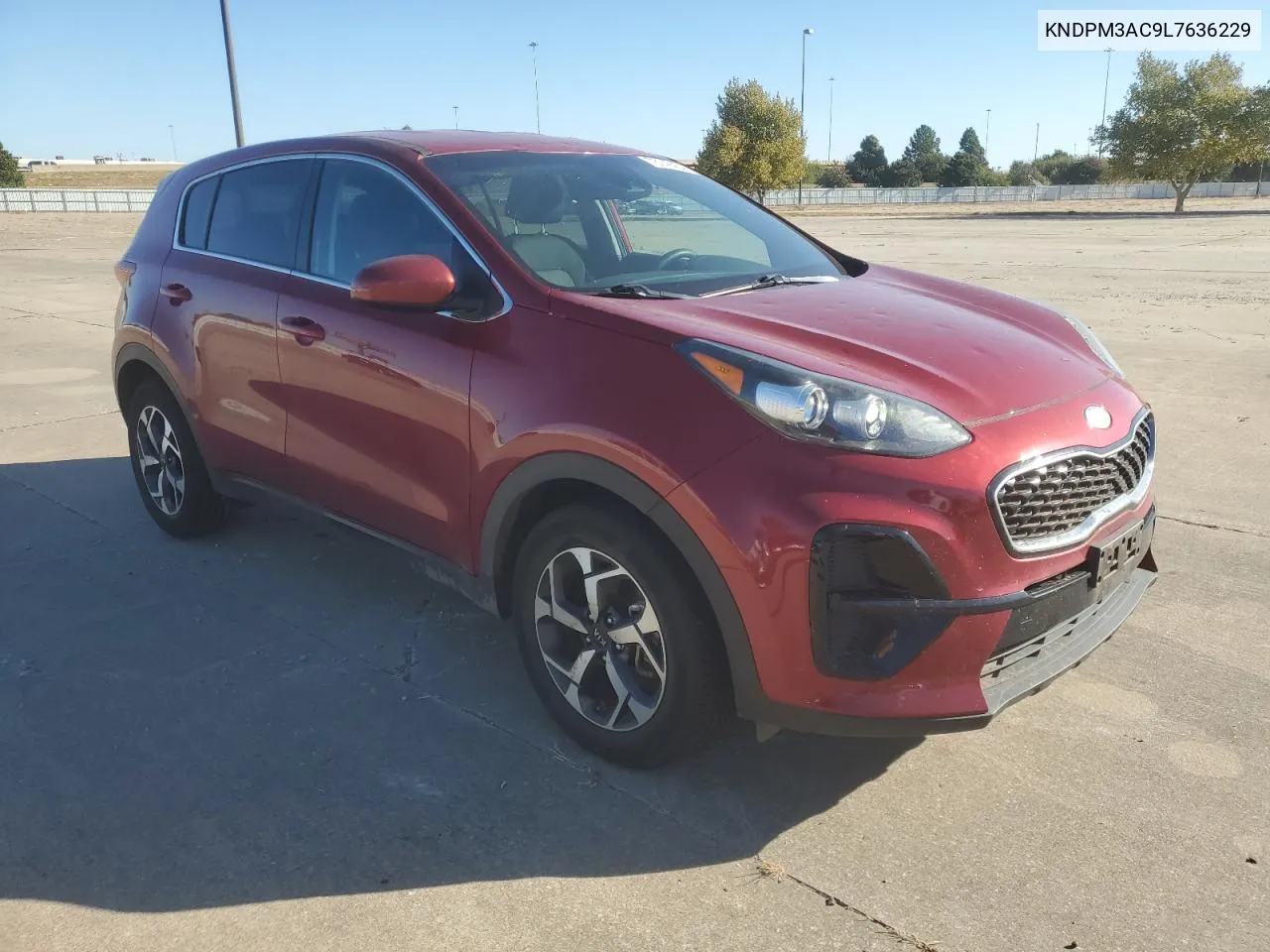 2020 Kia Sportage Lx VIN: KNDPM3AC9L7636229 Lot: 76149454