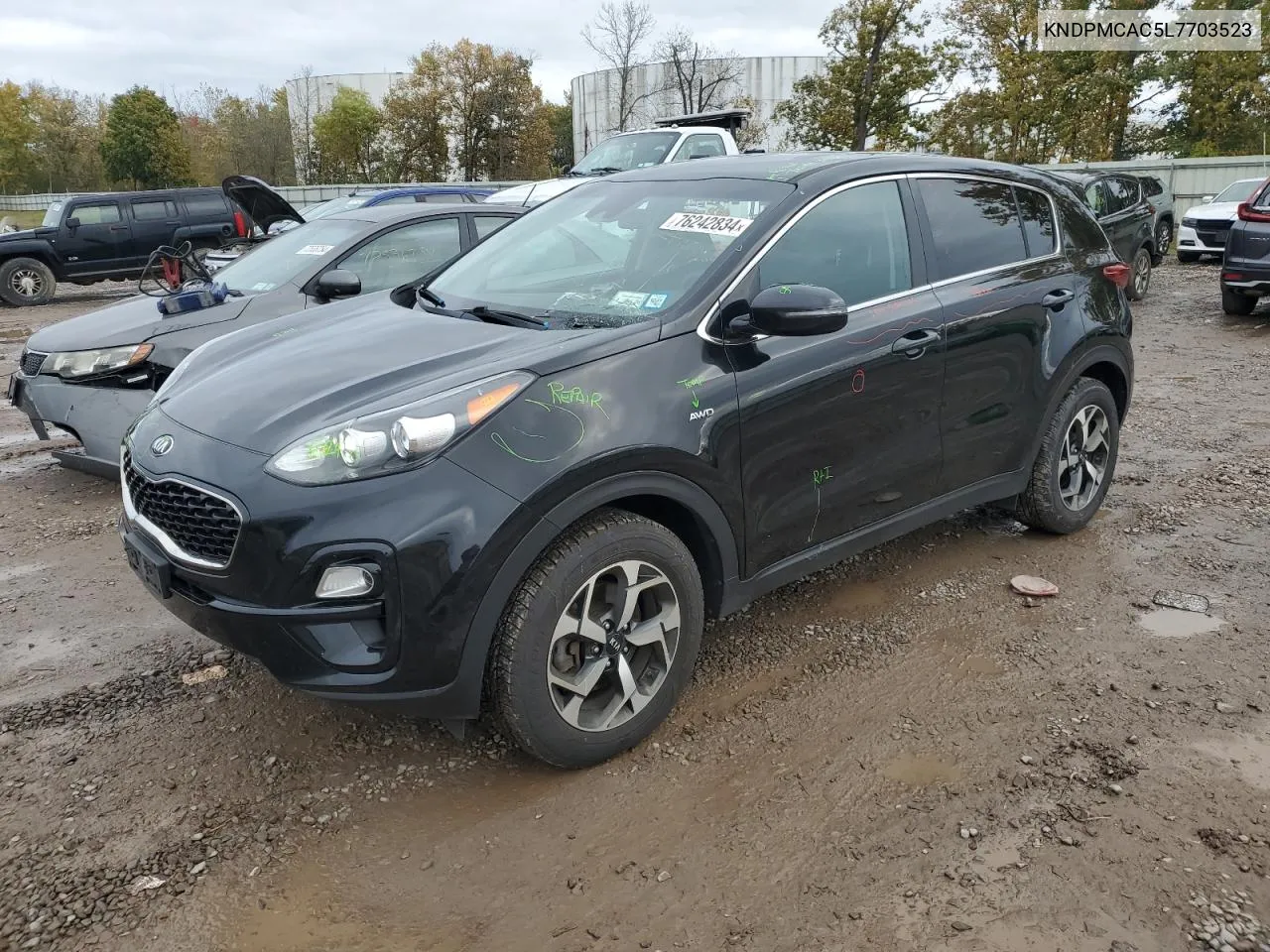 2020 Kia Sportage Lx VIN: KNDPMCAC5L7703523 Lot: 76242834