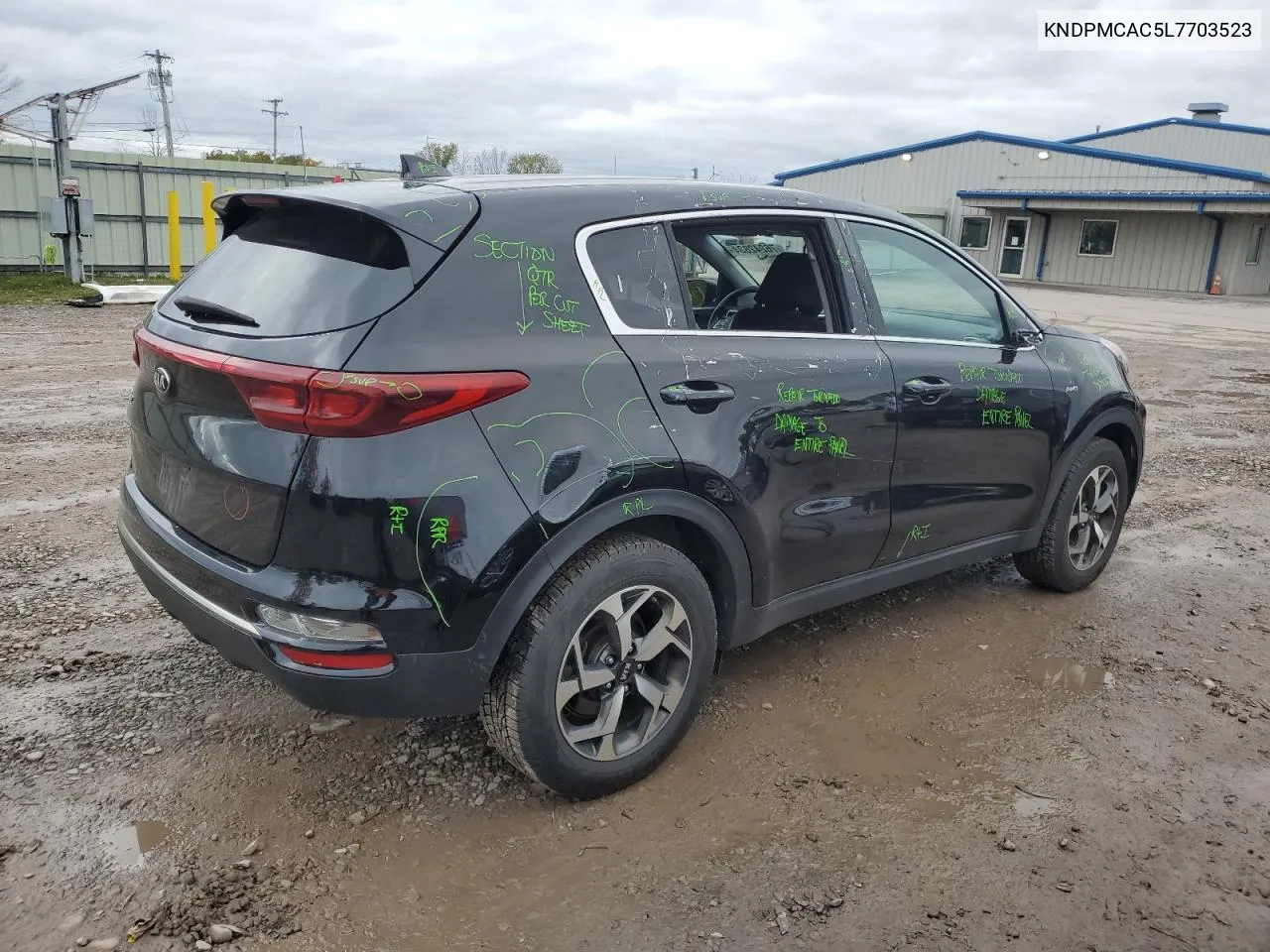 2020 Kia Sportage Lx VIN: KNDPMCAC5L7703523 Lot: 76242834