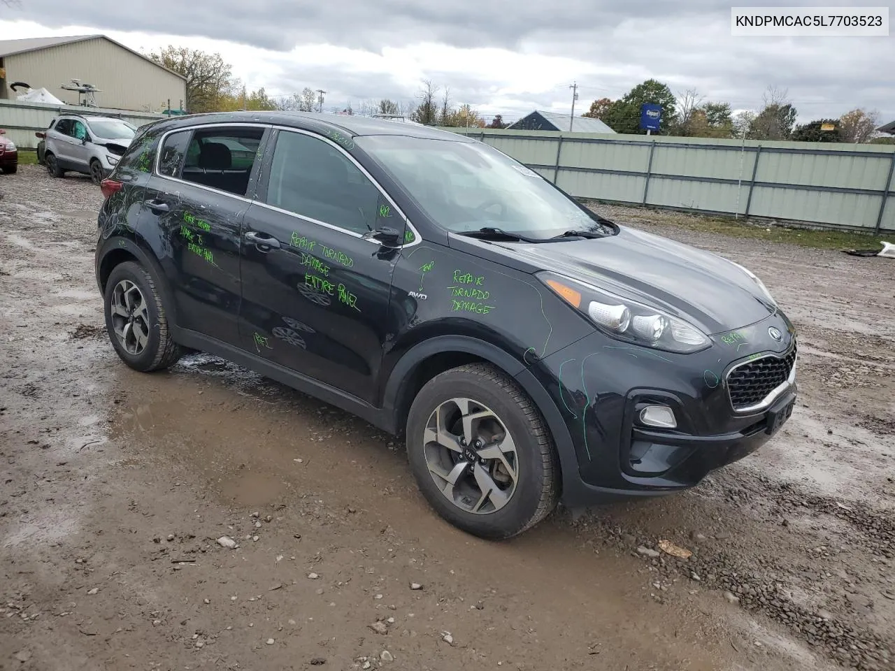 2020 Kia Sportage Lx VIN: KNDPMCAC5L7703523 Lot: 76242834