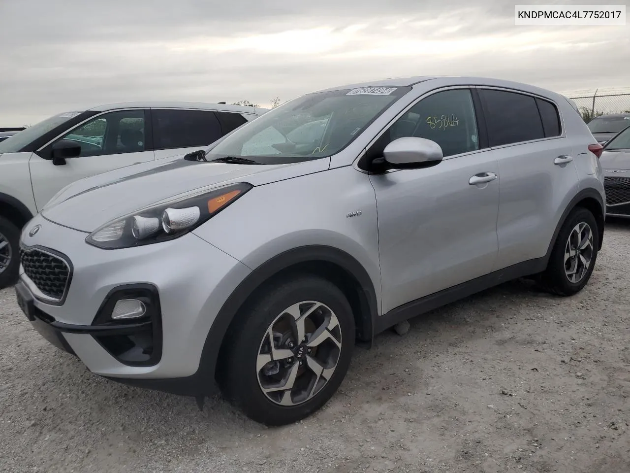 2020 Kia Sportage Lx VIN: KNDPMCAC4L7752017 Lot: 76287494