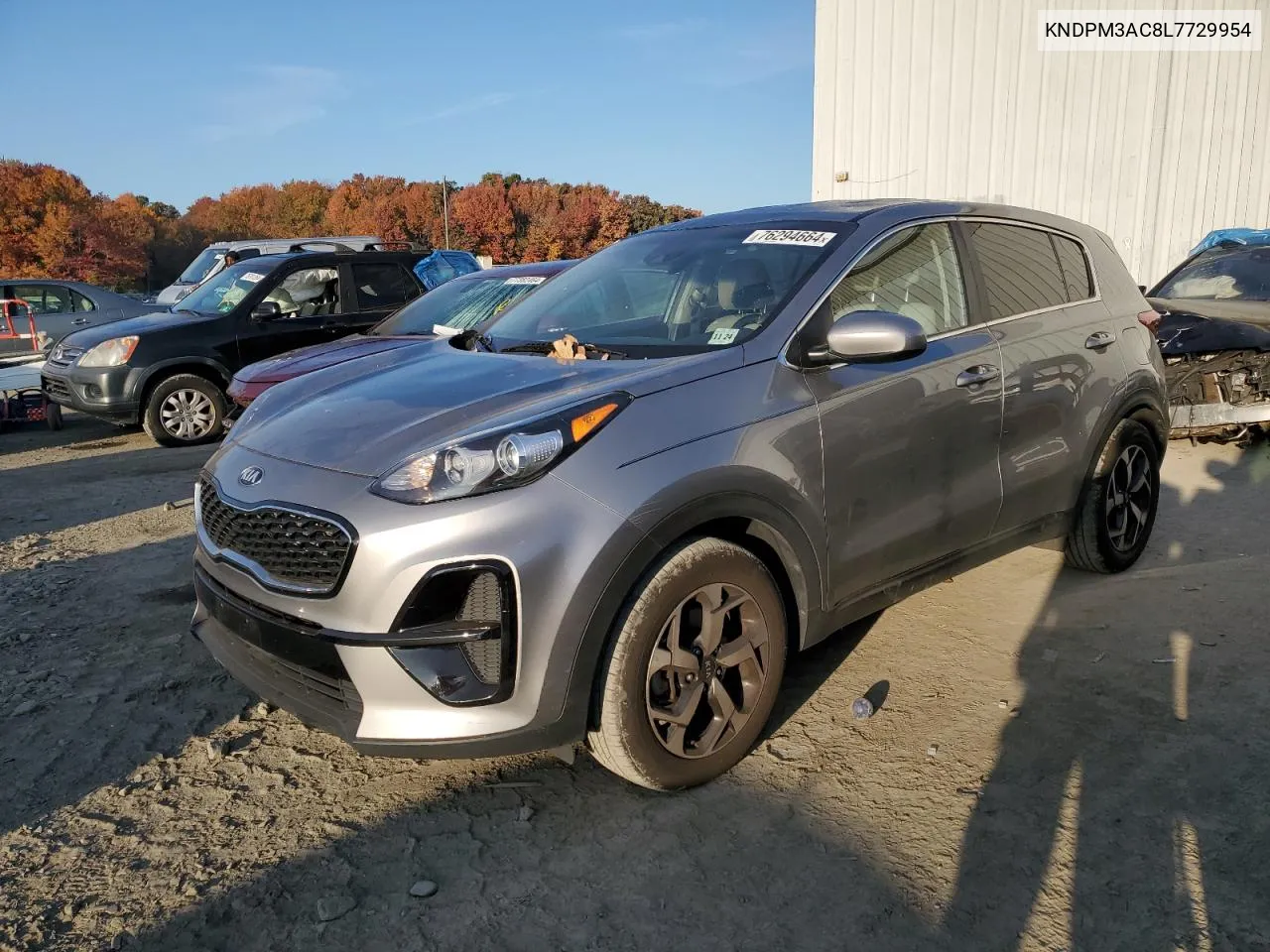 2020 Kia Sportage Lx VIN: KNDPM3AC8L7729954 Lot: 76294664