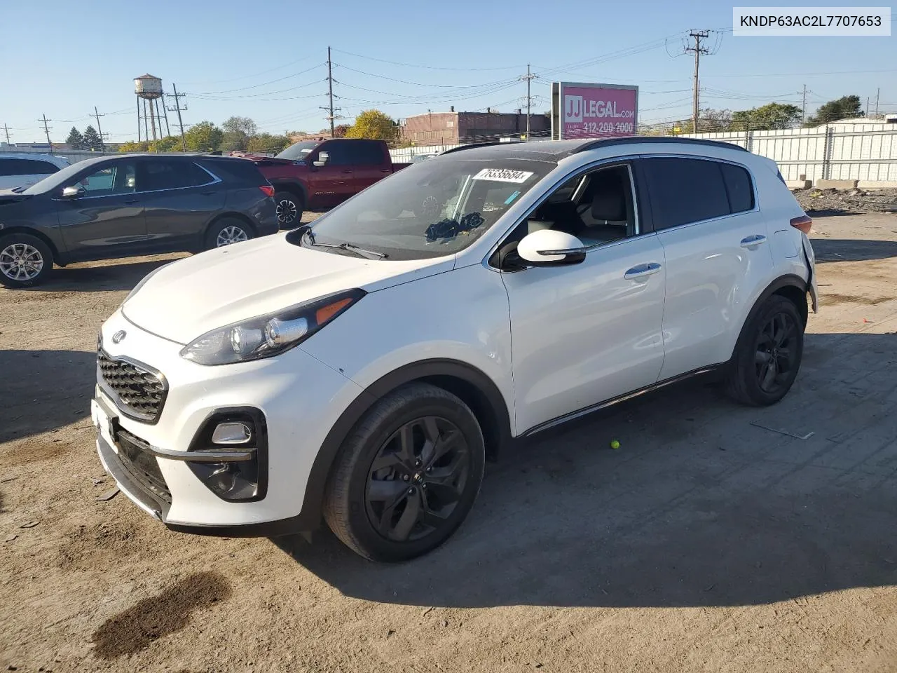 2020 Kia Sportage S VIN: KNDP63AC2L7707653 Lot: 76335684