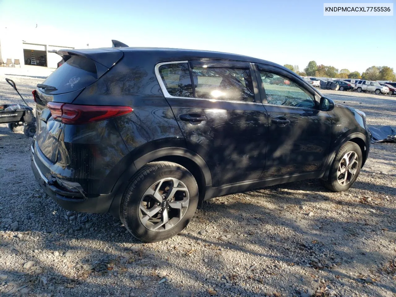 2020 Kia Sportage Lx VIN: KNDPMCACXL7755536 Lot: 76500184