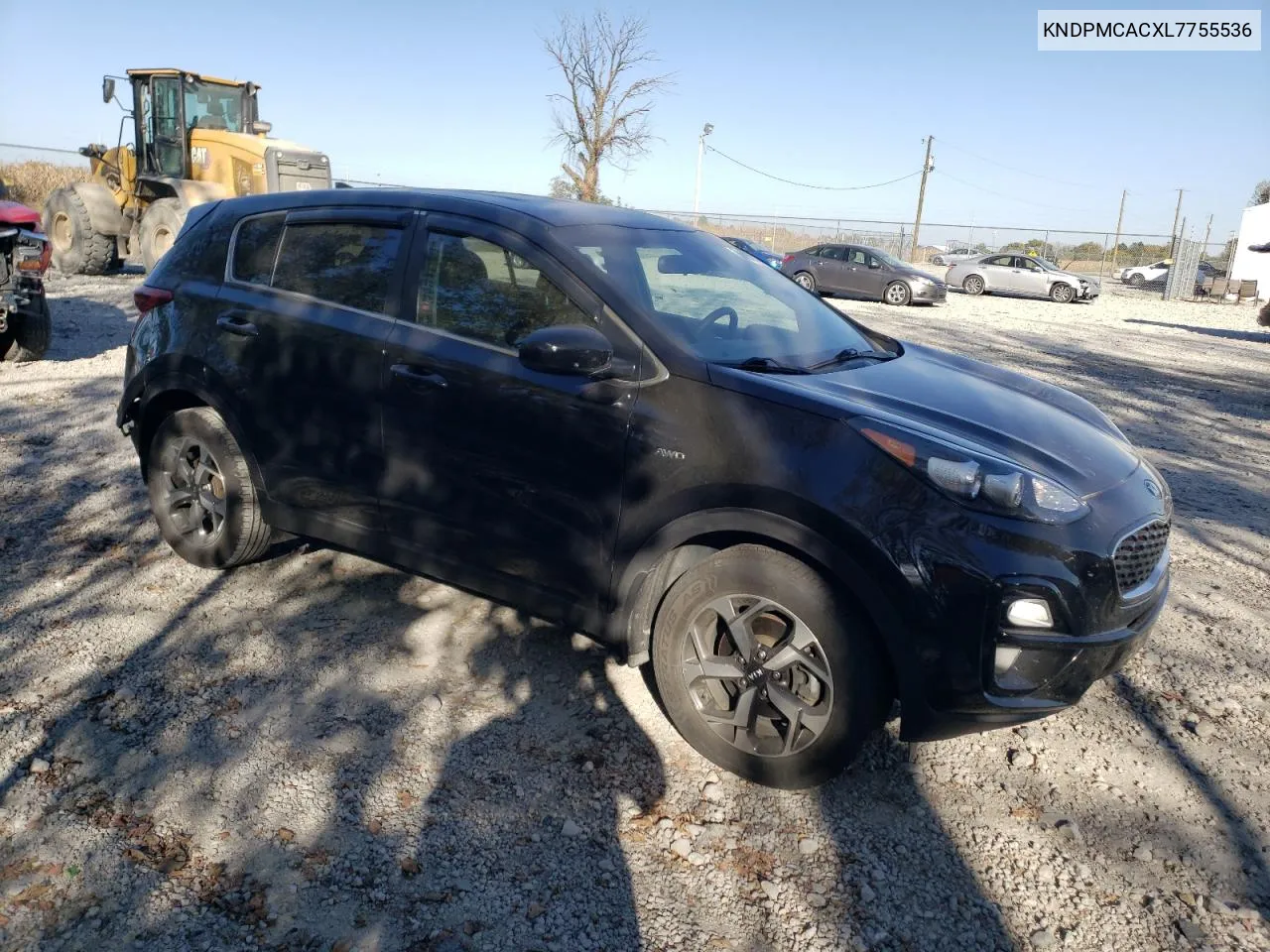 2020 Kia Sportage Lx VIN: KNDPMCACXL7755536 Lot: 76500184