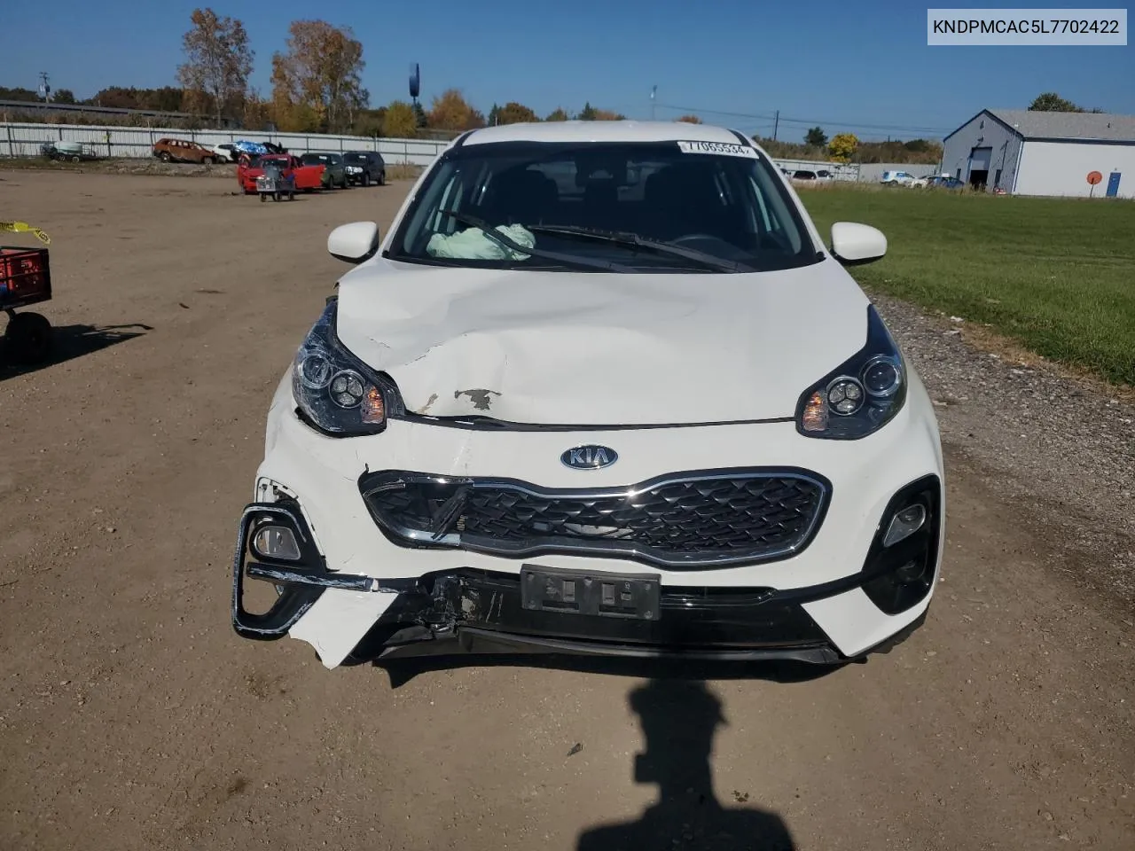 2020 Kia Sportage Lx VIN: KNDPMCAC5L7702422 Lot: 77065534