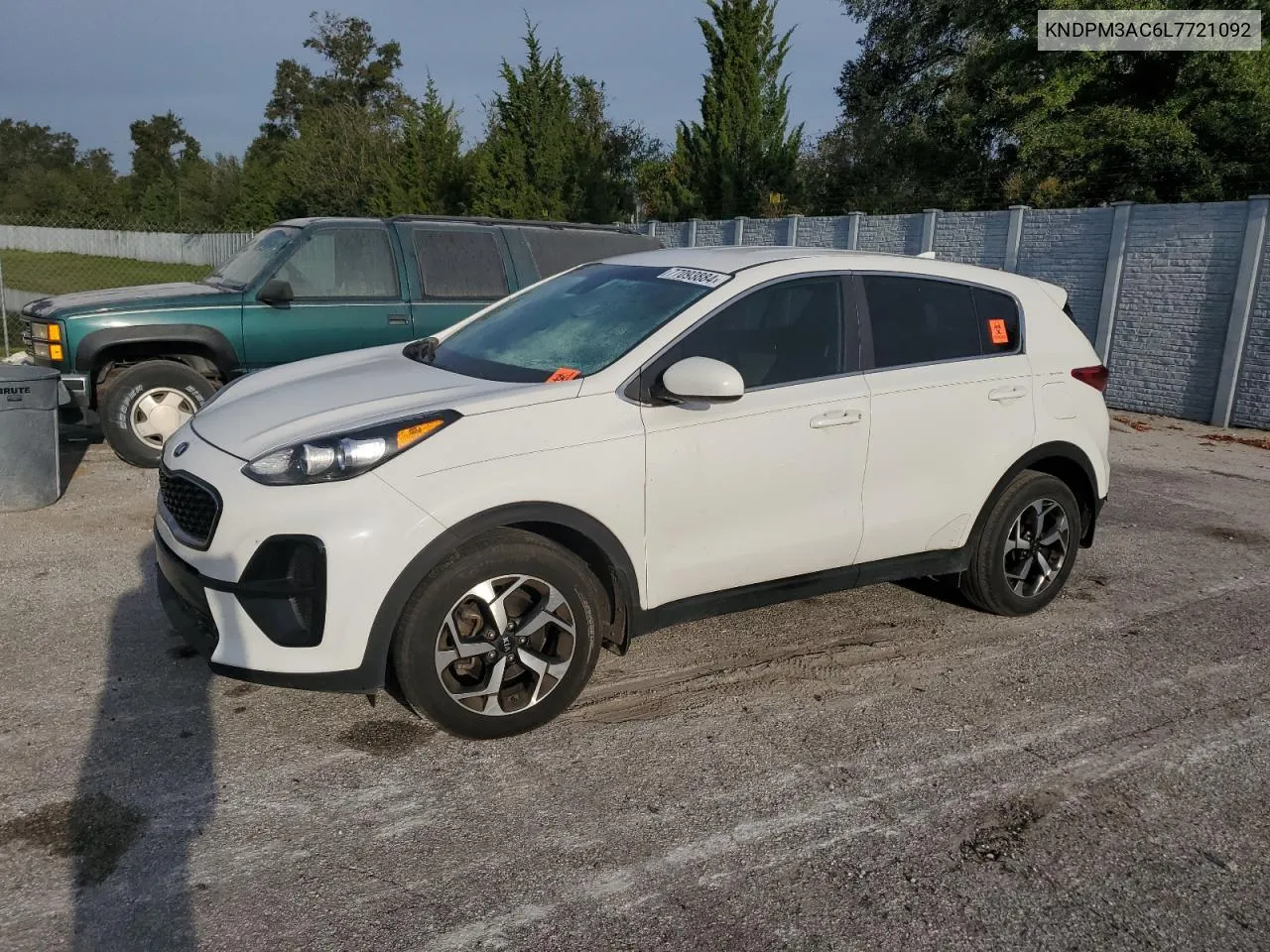 2020 Kia Sportage Lx VIN: KNDPM3AC6L7721092 Lot: 77093884