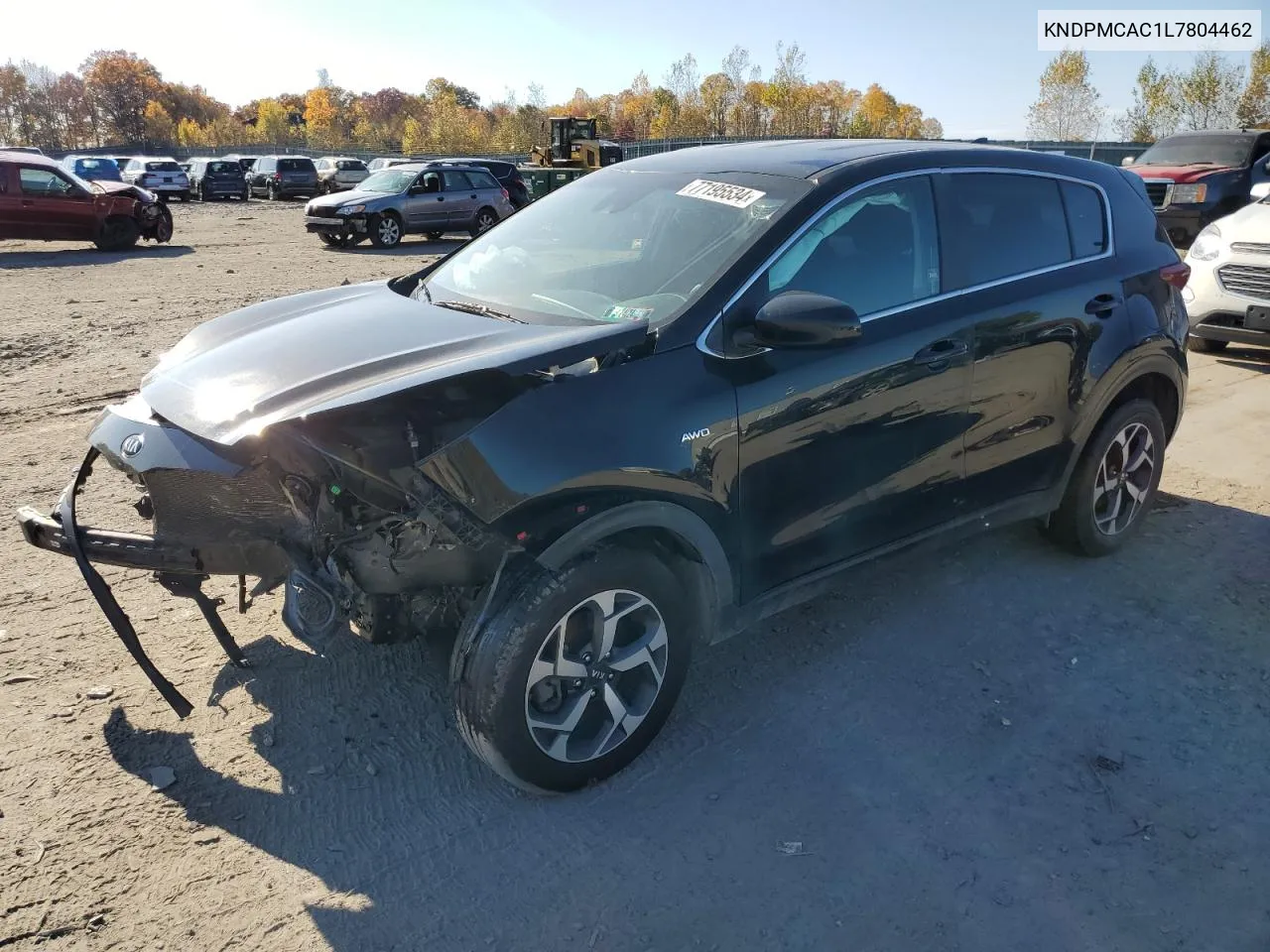 2020 Kia Sportage Lx VIN: KNDPMCAC1L7804462 Lot: 77195534