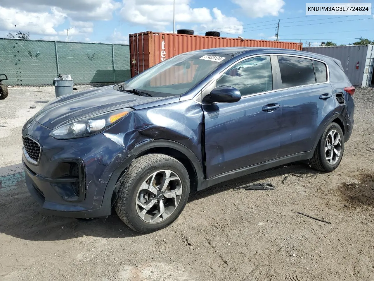 2020 Kia Sportage Lx VIN: KNDPM3AC3L7724824 Lot: 77425134