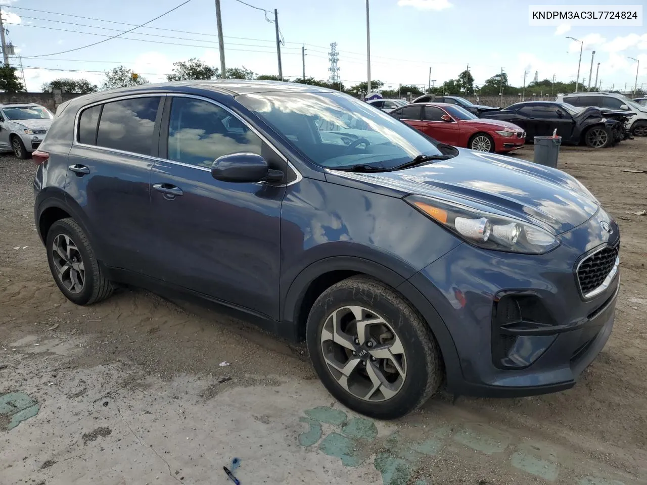 2020 Kia Sportage Lx VIN: KNDPM3AC3L7724824 Lot: 77425134