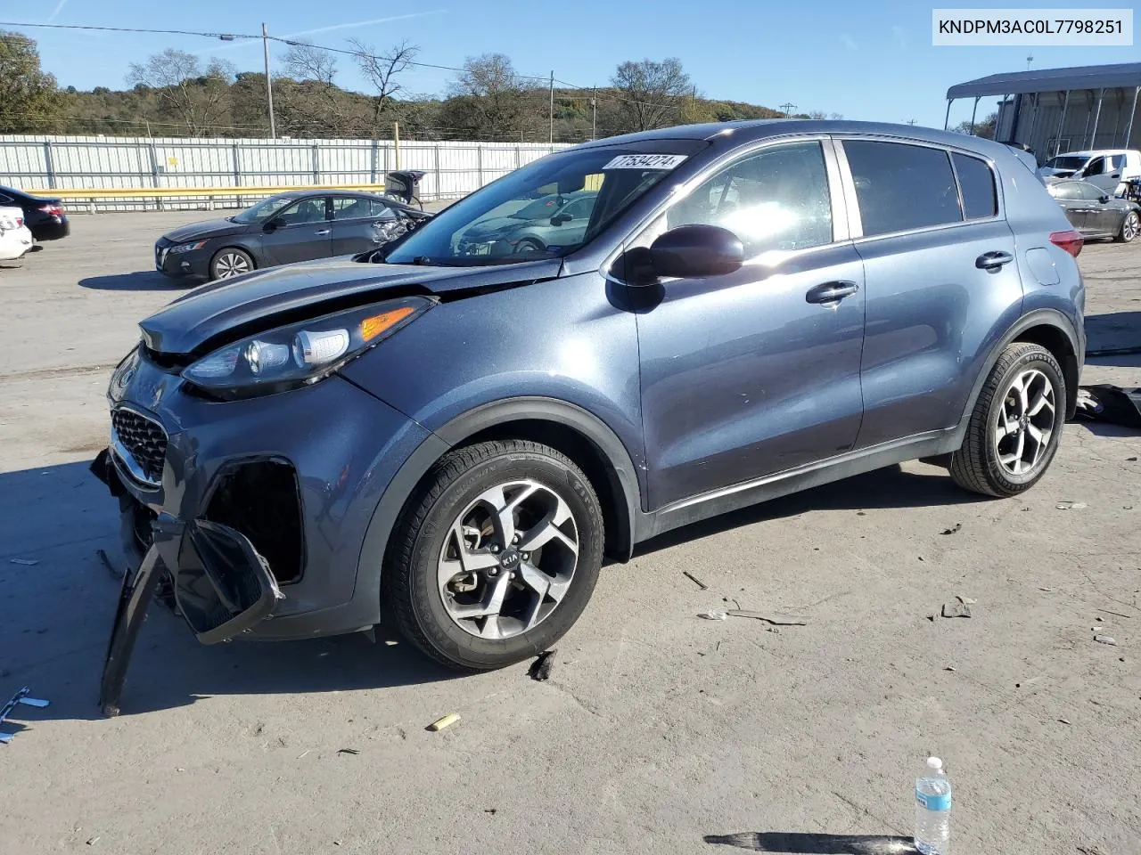 2020 Kia Sportage Lx VIN: KNDPM3AC0L7798251 Lot: 77534274