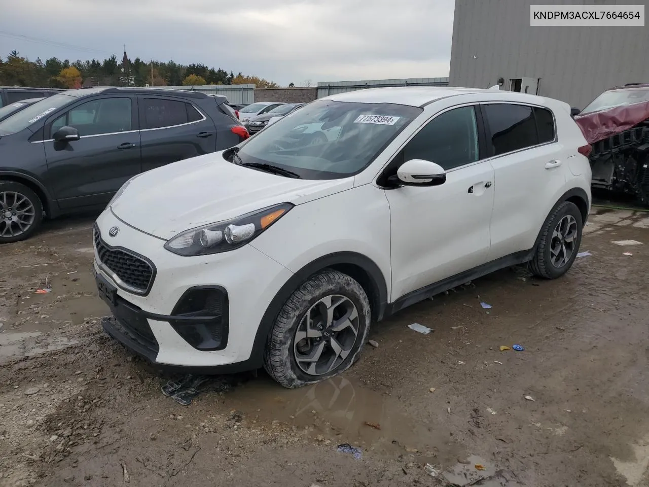 2020 Kia Sportage Lx VIN: KNDPM3ACXL7664654 Lot: 77573394