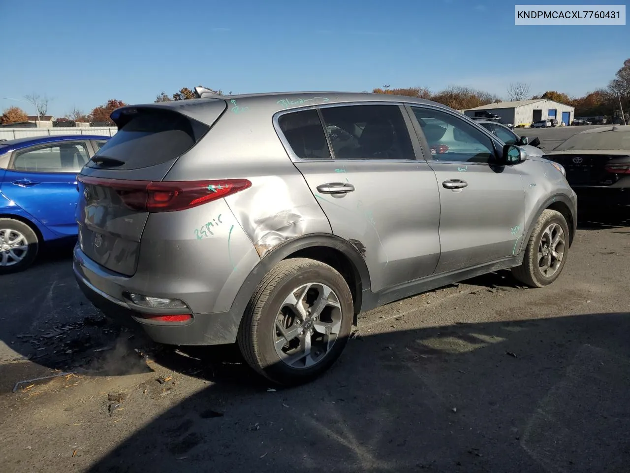 2020 Kia Sportage Lx VIN: KNDPMCACXL7760431 Lot: 77612544