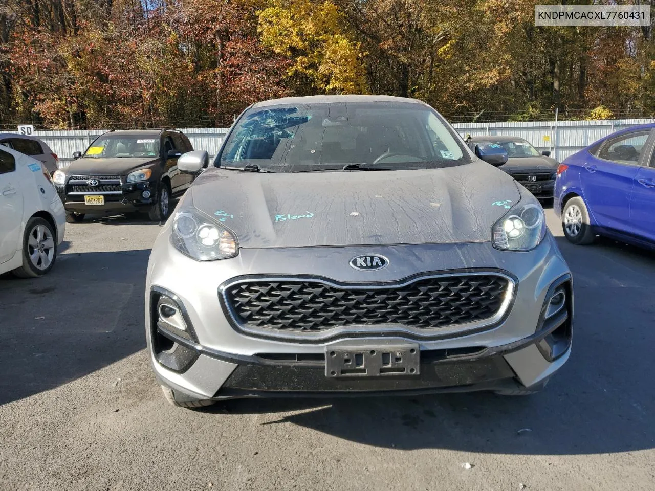 2020 Kia Sportage Lx VIN: KNDPMCACXL7760431 Lot: 77612544