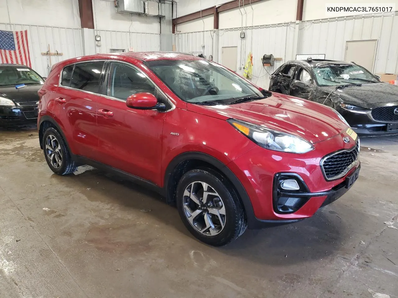 2020 Kia Sportage Lx VIN: KNDPMCAC3L7651017 Lot: 78437274