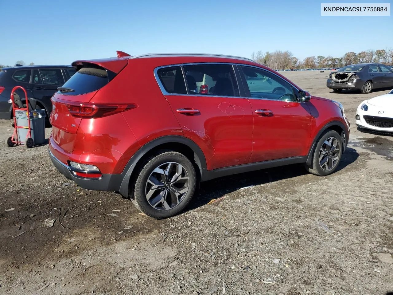 2020 Kia Sportage Ex VIN: KNDPNCAC9L7756884 Lot: 80020254