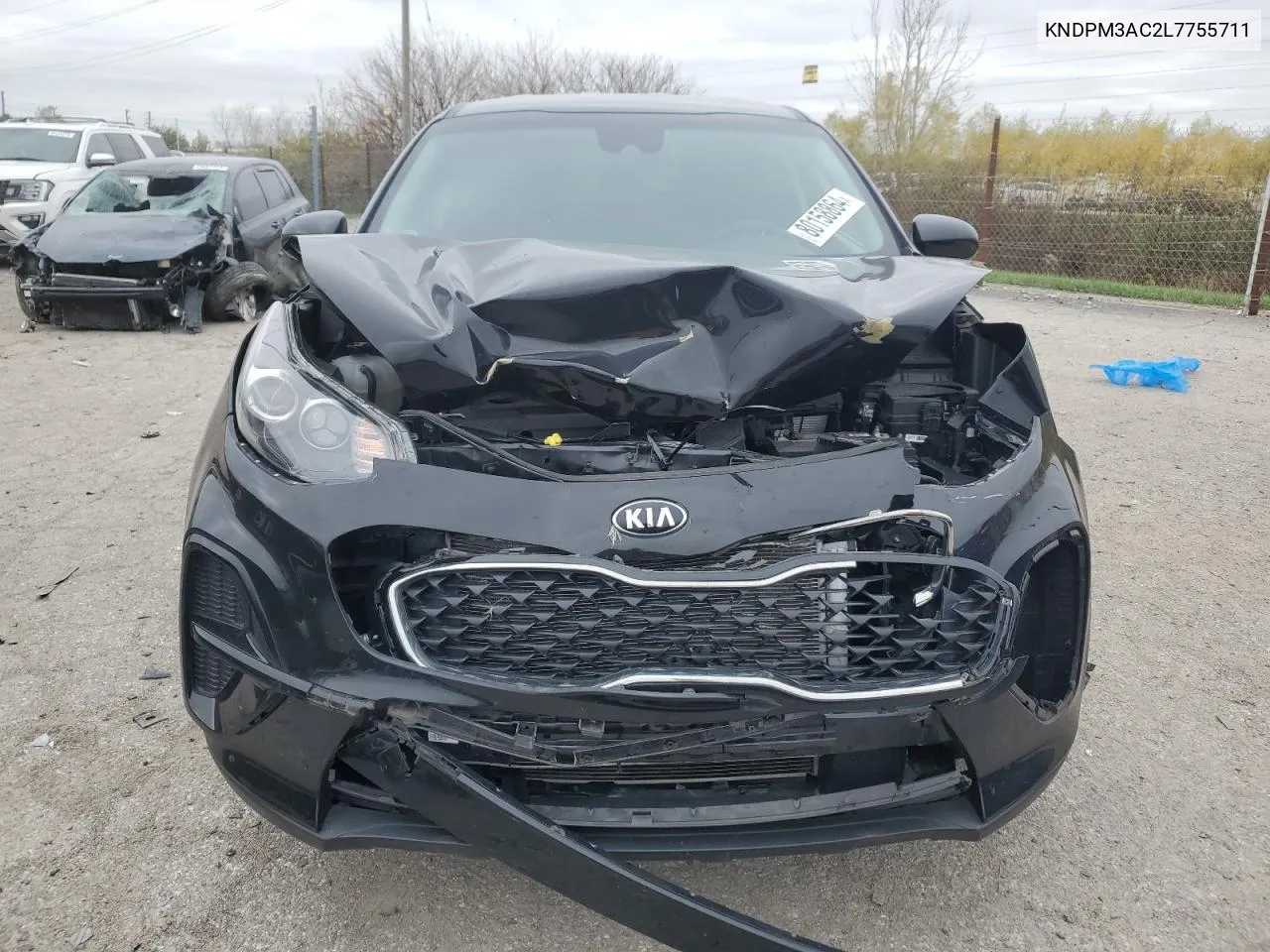 2020 Kia Sportage Lx VIN: KNDPM3AC2L7755711 Lot: 80158864