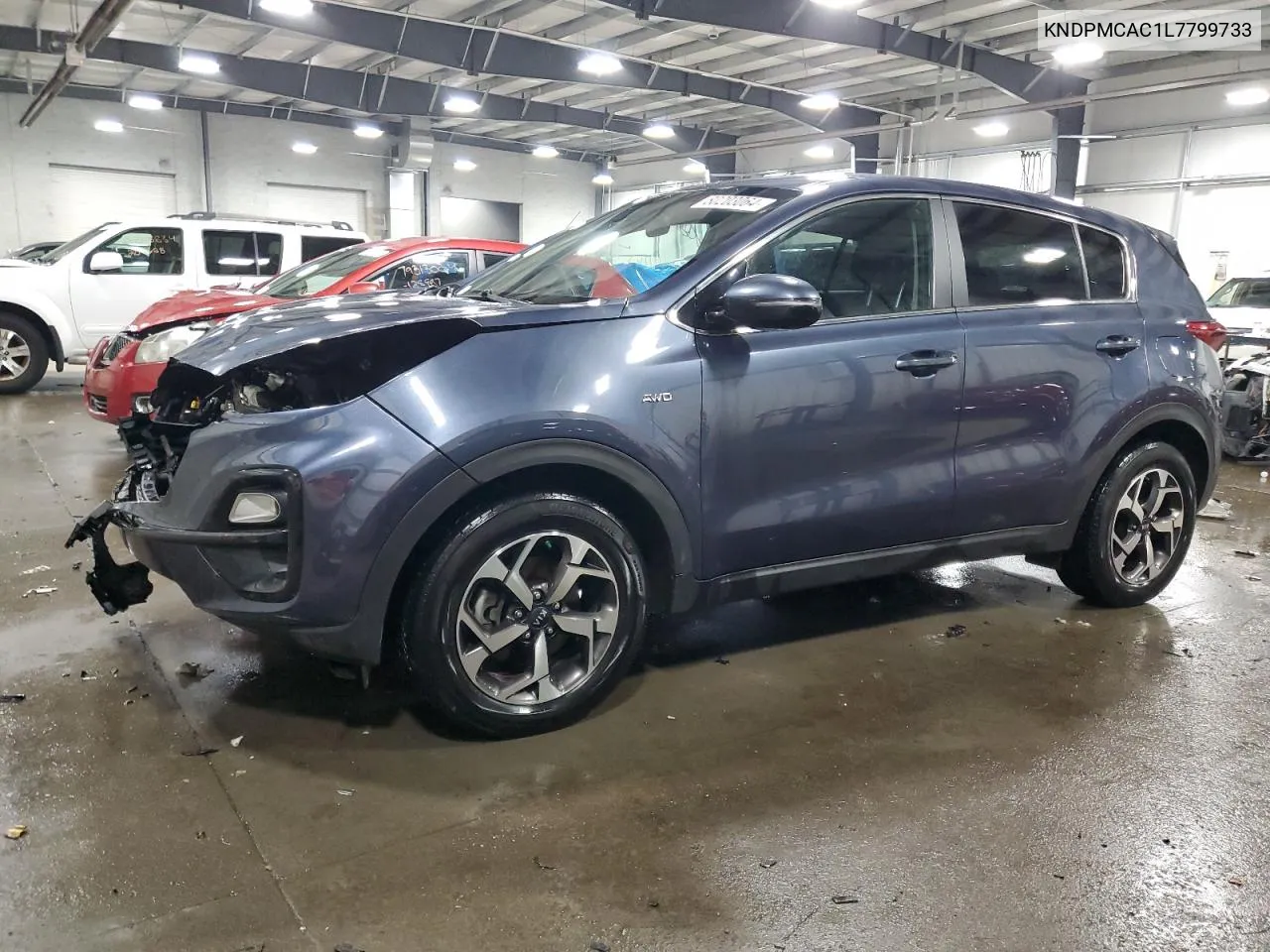 2020 Kia Sportage Lx VIN: KNDPMCAC1L7799733 Lot: 80203064