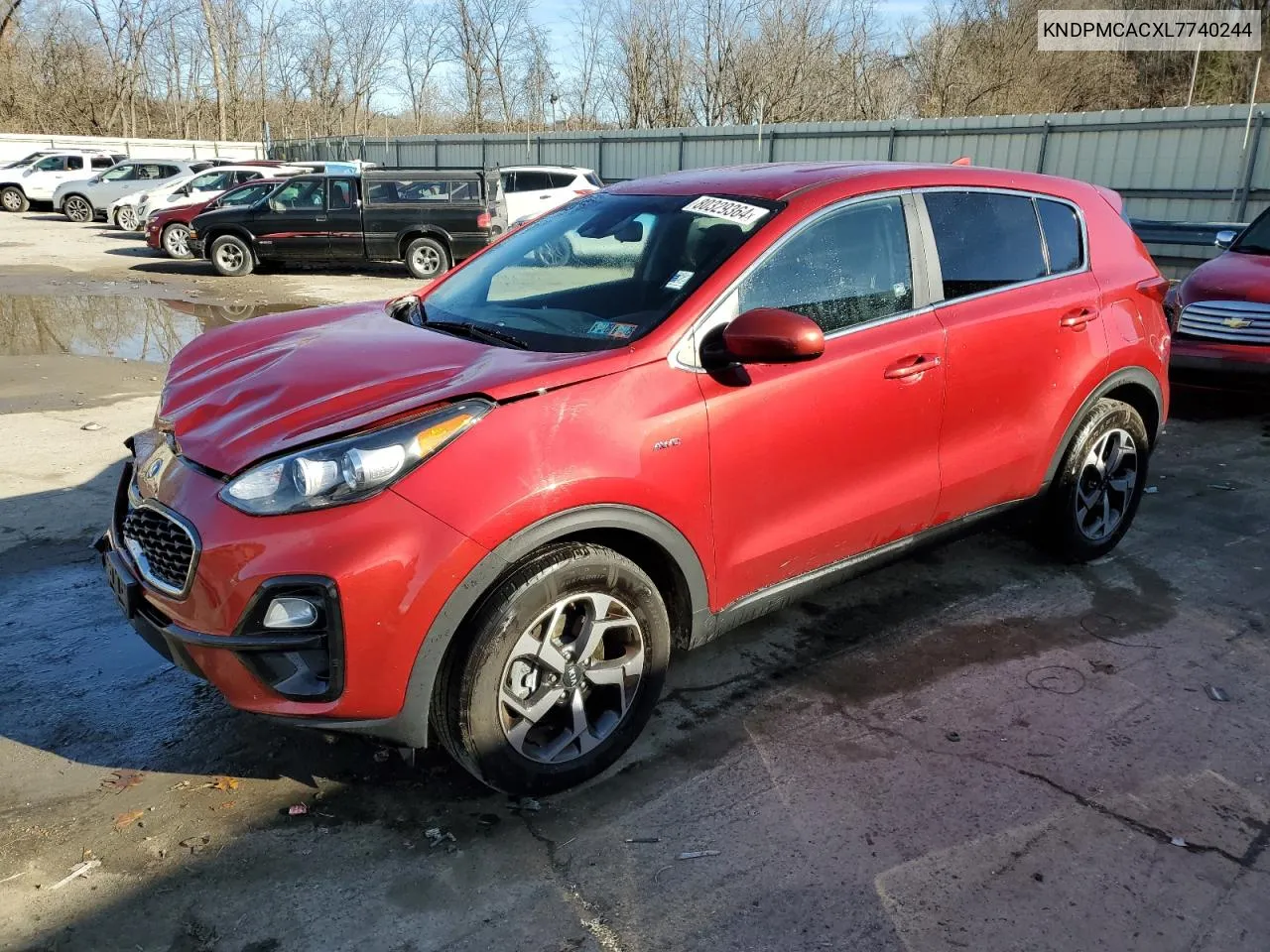 2020 Kia Sportage Lx VIN: KNDPMCACXL7740244 Lot: 80329364