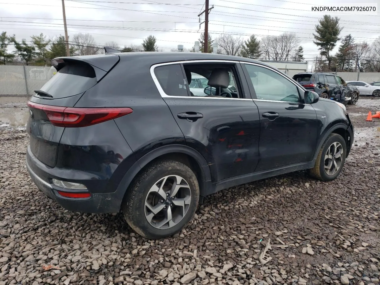 2021 Kia Sportage Lx VIN: KNDPMCAC0M7926070 Lot: 39341084