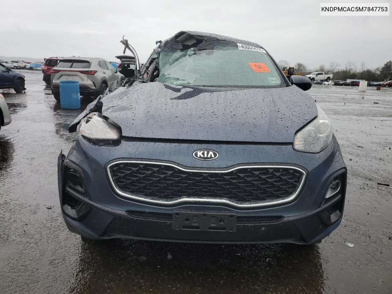 2021 Kia Sportage Lx VIN: KNDPMCAC5M7847753 Lot: 49004474