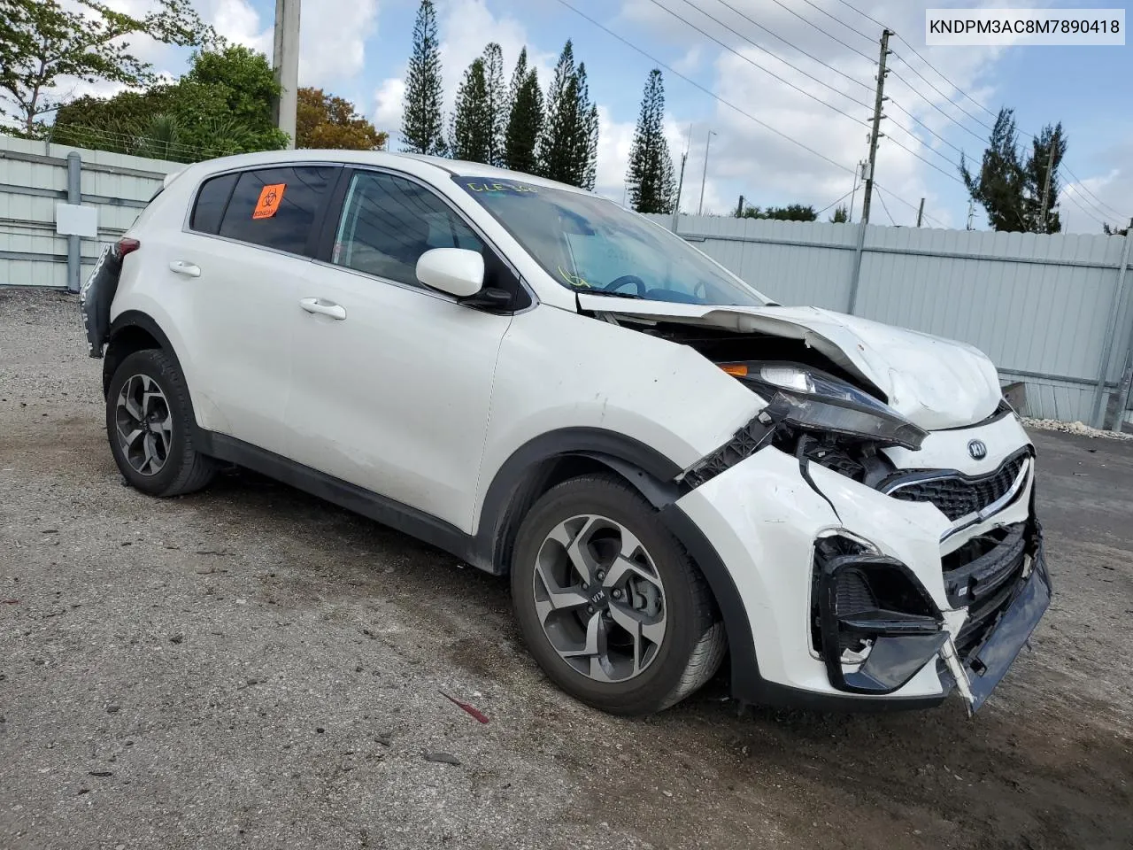 2021 Kia Sportage Lx VIN: KNDPM3AC8M7890418 Lot: 49125164