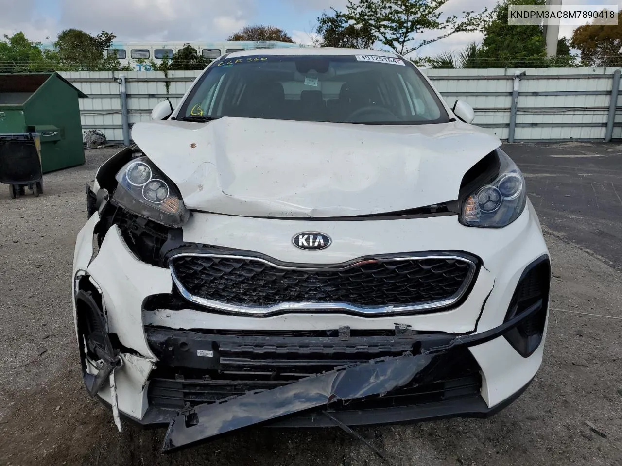 2021 Kia Sportage Lx VIN: KNDPM3AC8M7890418 Lot: 49125164