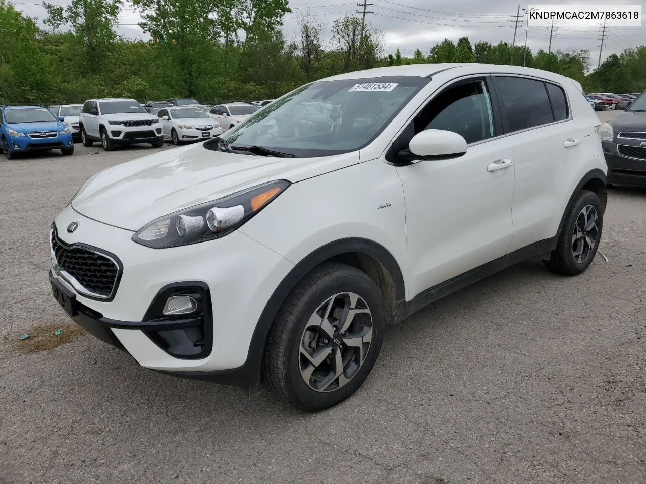 2021 Kia Sportage Lx VIN: KNDPMCAC2M7863618 Lot: 51461534