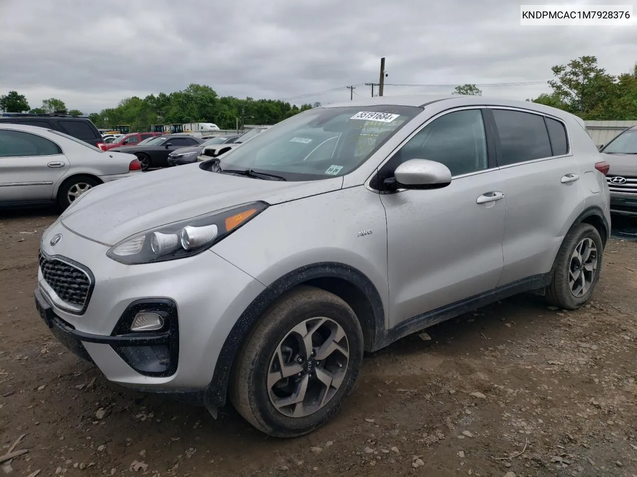 2021 Kia Sportage Lx VIN: KNDPMCAC1M7928376 Lot: 55191684