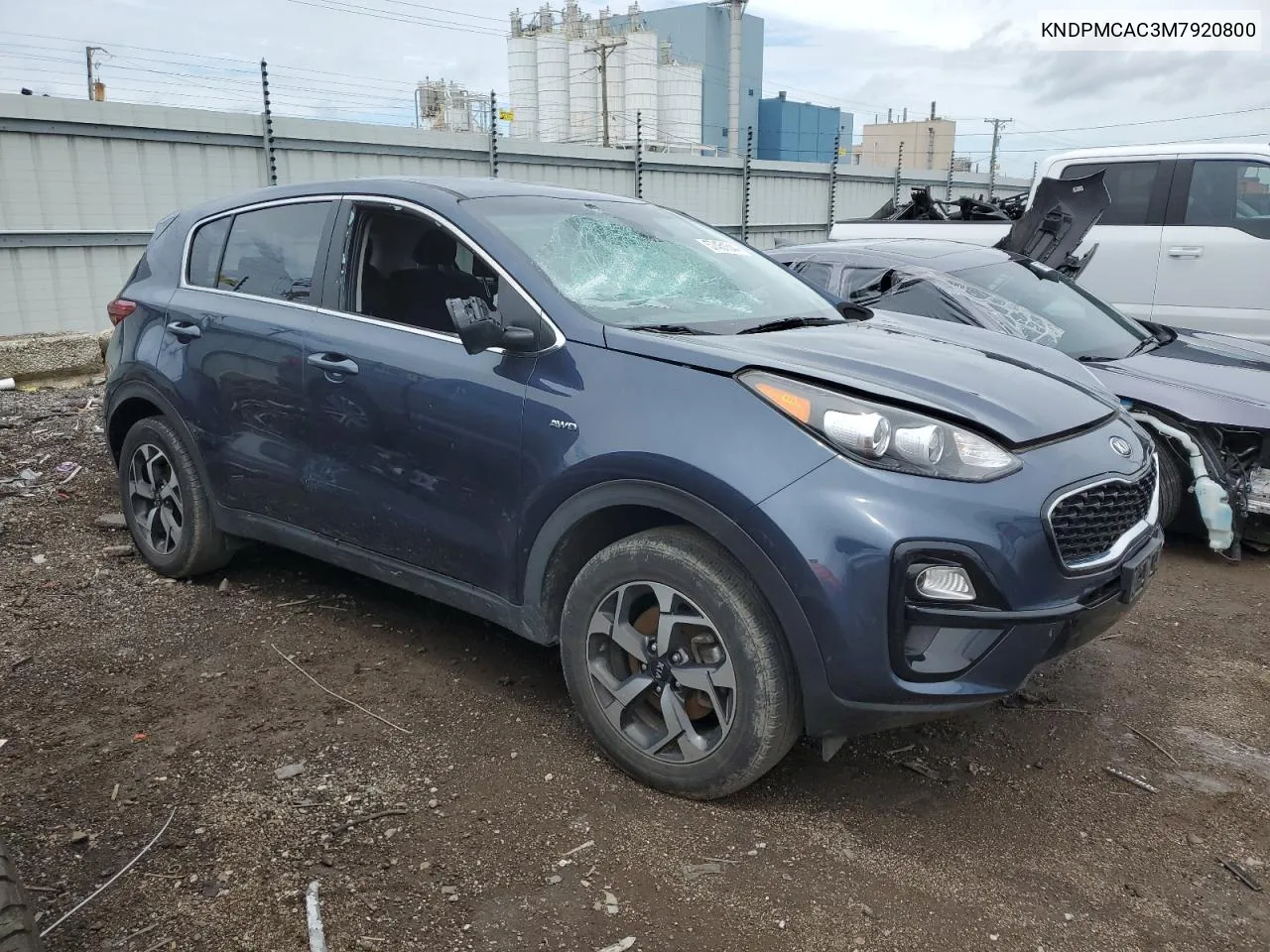 2021 Kia Sportage Lx VIN: KNDPMCAC3M7920800 Lot: 57451544