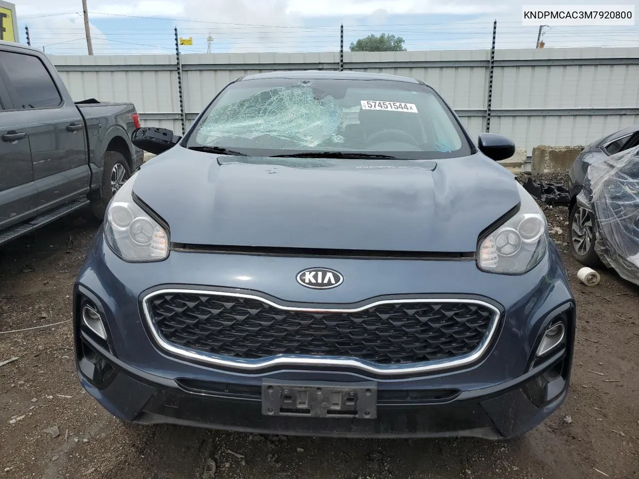 2021 Kia Sportage Lx VIN: KNDPMCAC3M7920800 Lot: 57451544