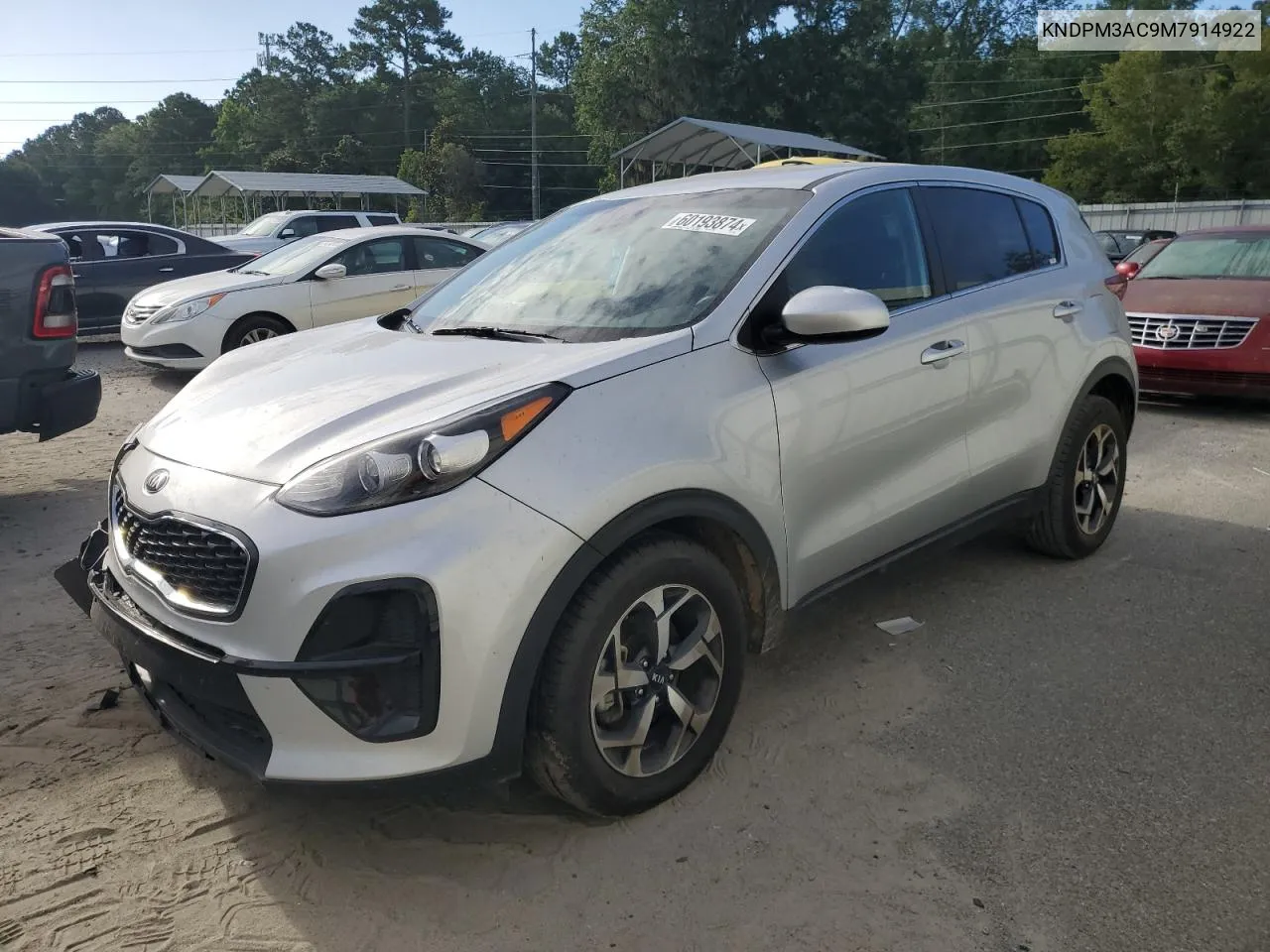 2021 Kia Sportage Lx VIN: KNDPM3AC9M7914922 Lot: 60193874