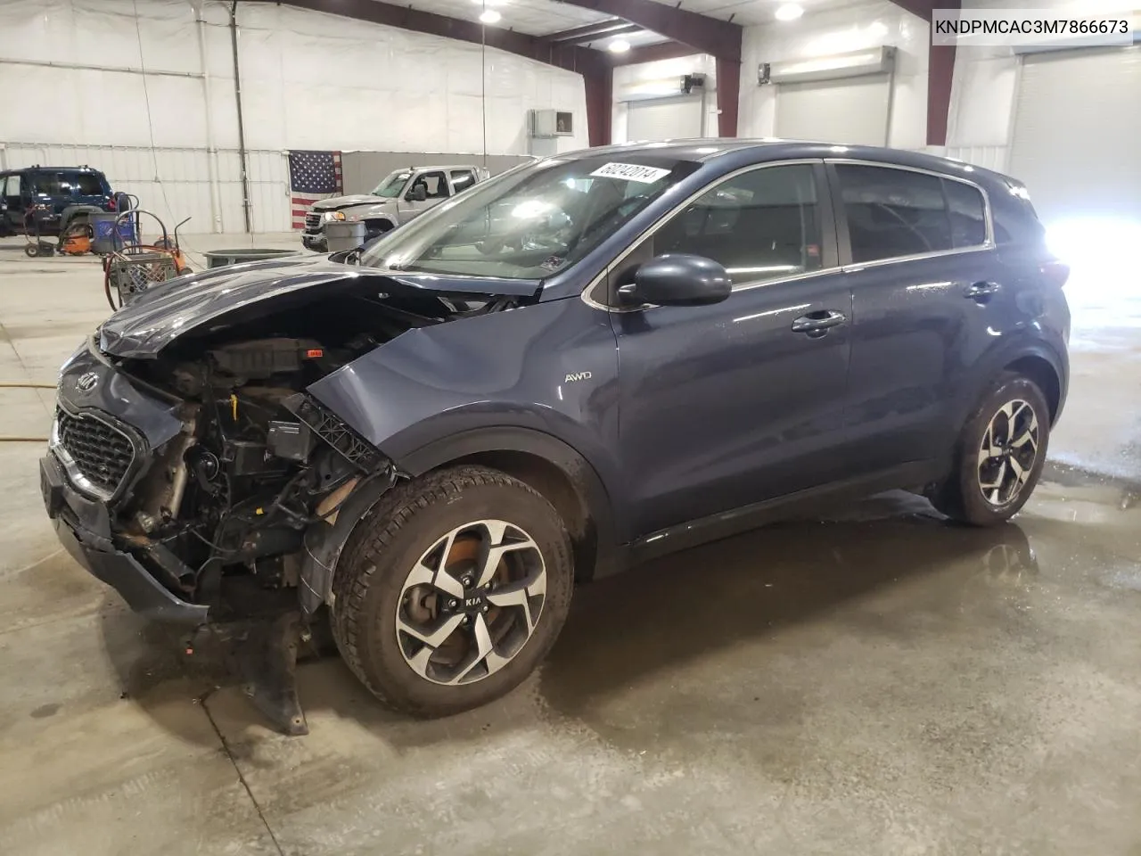 2021 Kia Sportage Lx VIN: KNDPMCAC3M7866673 Lot: 60242014