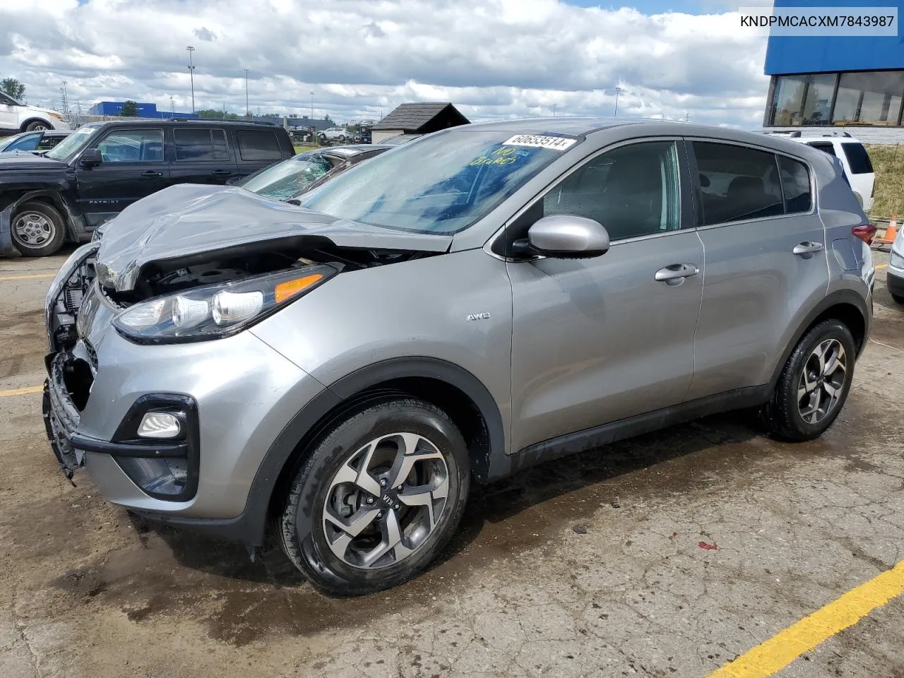 2021 Kia Sportage Lx VIN: KNDPMCACXM7843987 Lot: 60653514