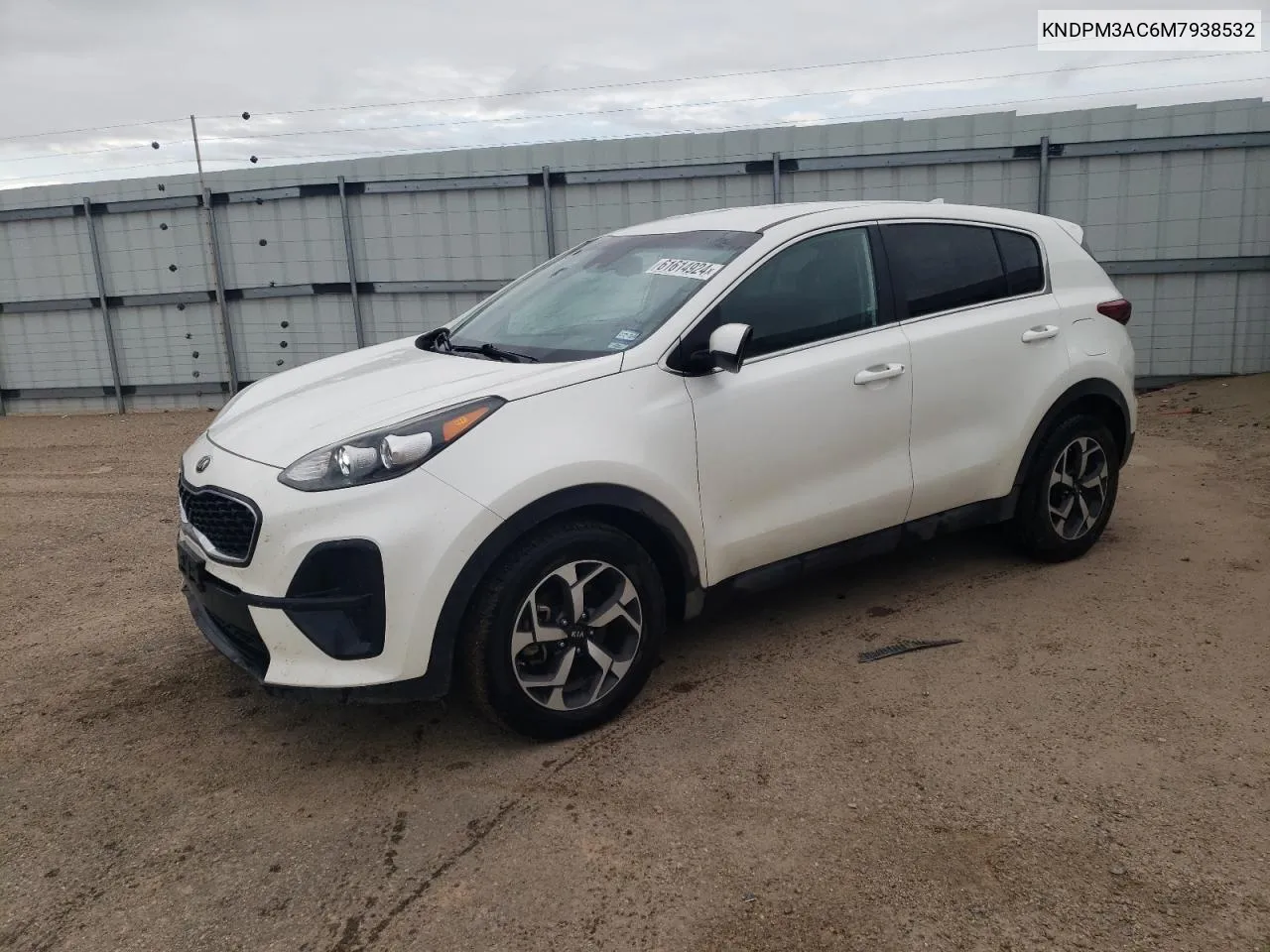 2021 Kia Sportage Lx VIN: KNDPM3AC6M7938532 Lot: 61614924